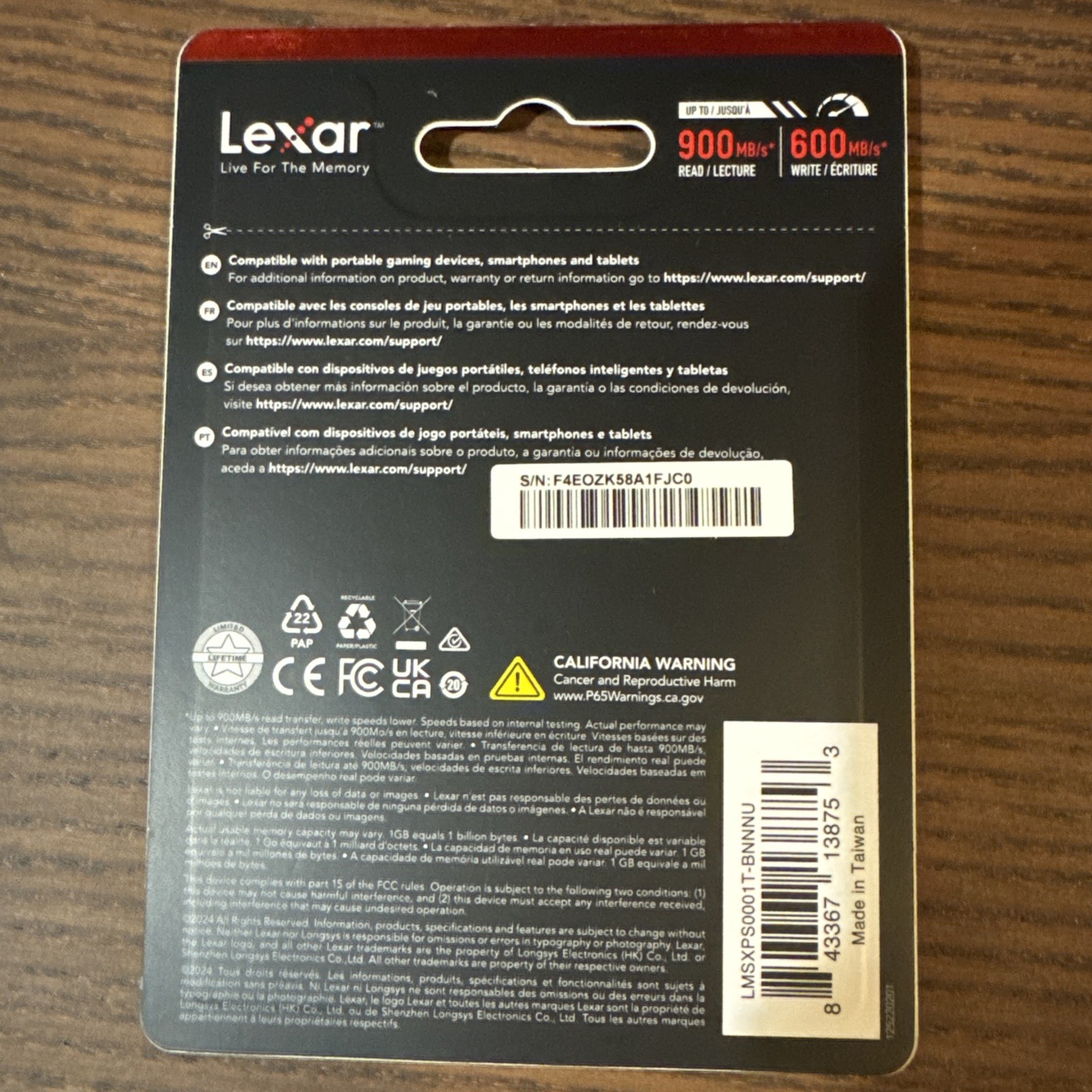 Lexar 1TB PLAY PRO microSDXC Express Memory Card