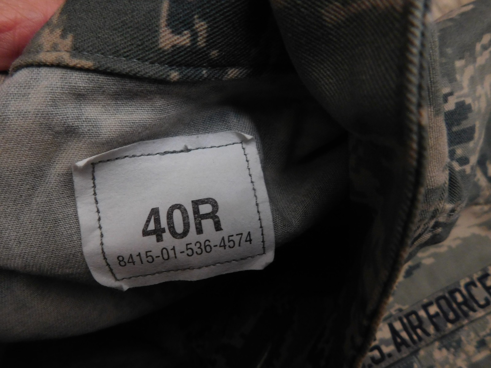 USAF ABU MAN'S UTILITY TOP COAT SIZE 40R
