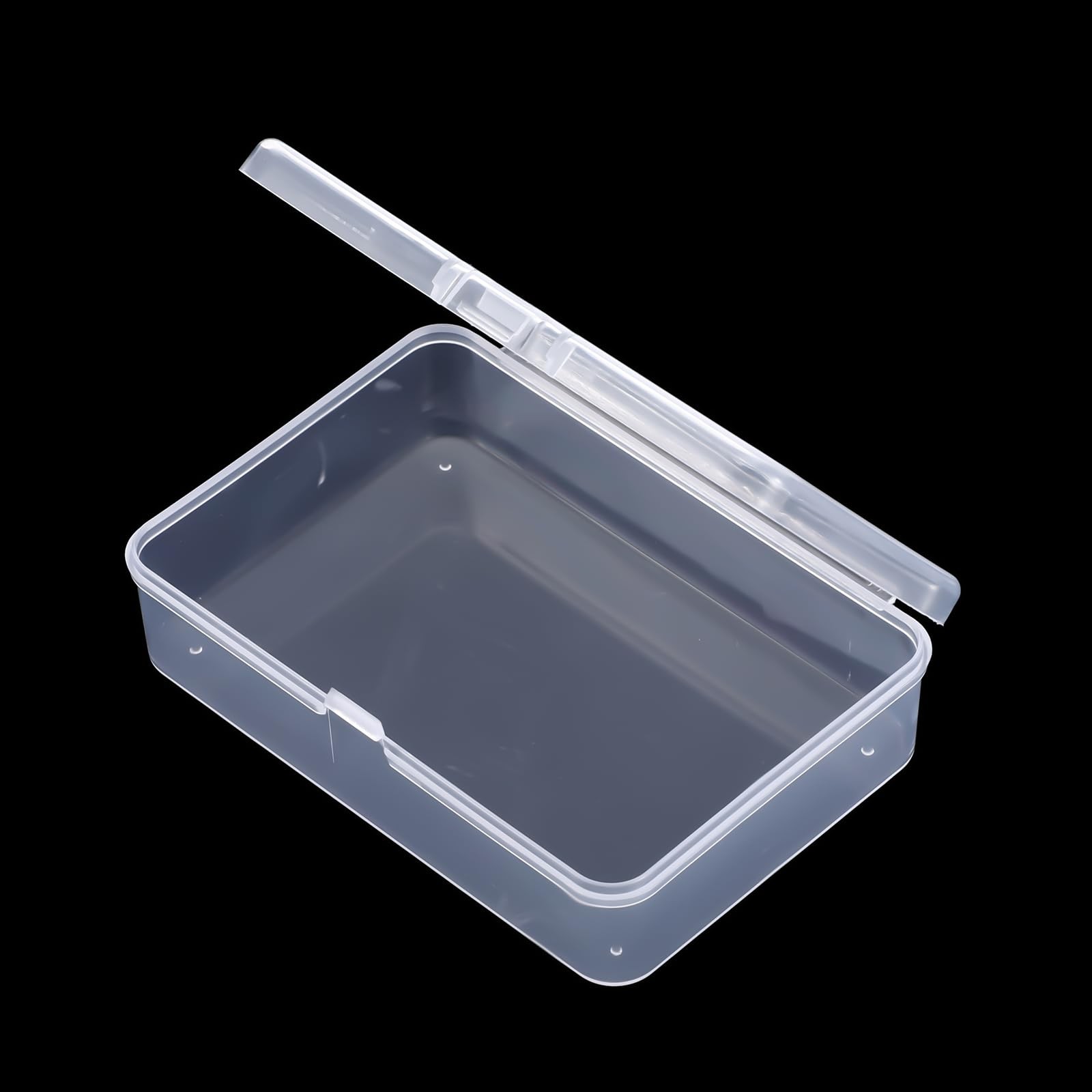 4 Pack Mini Clear Plastic Storage Box with Lid 3.7x2.5x1 Inch Organizer