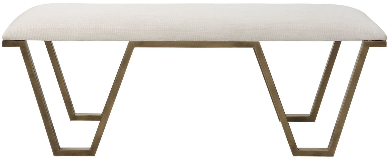 Uttermost 23676 Farrah 54"W Modern Industrial Geometric Accent - Gold