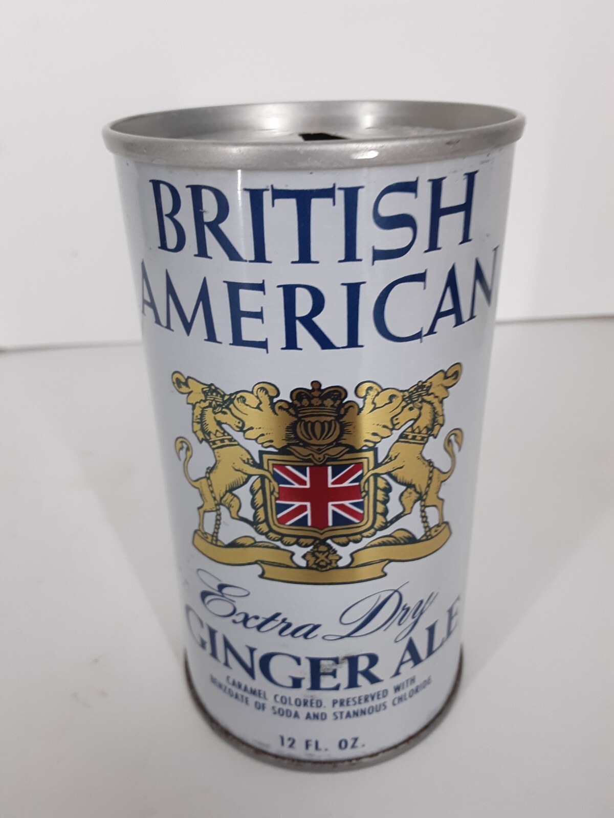 Rare VINTAGE BRITISH AMERICAN EXTRA DRY GINGER ALE  CAN