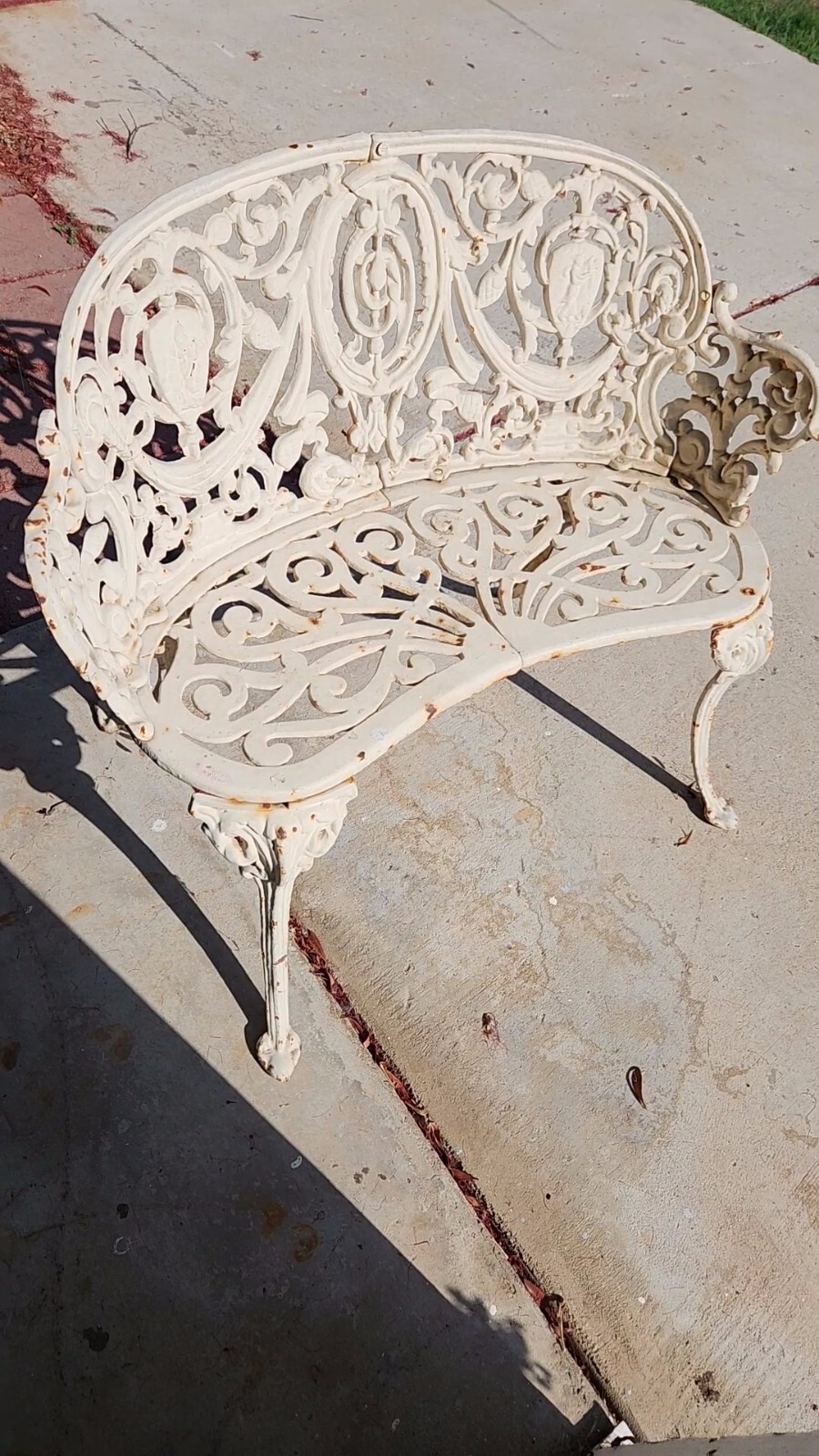 Antique Wrought Iron Bench