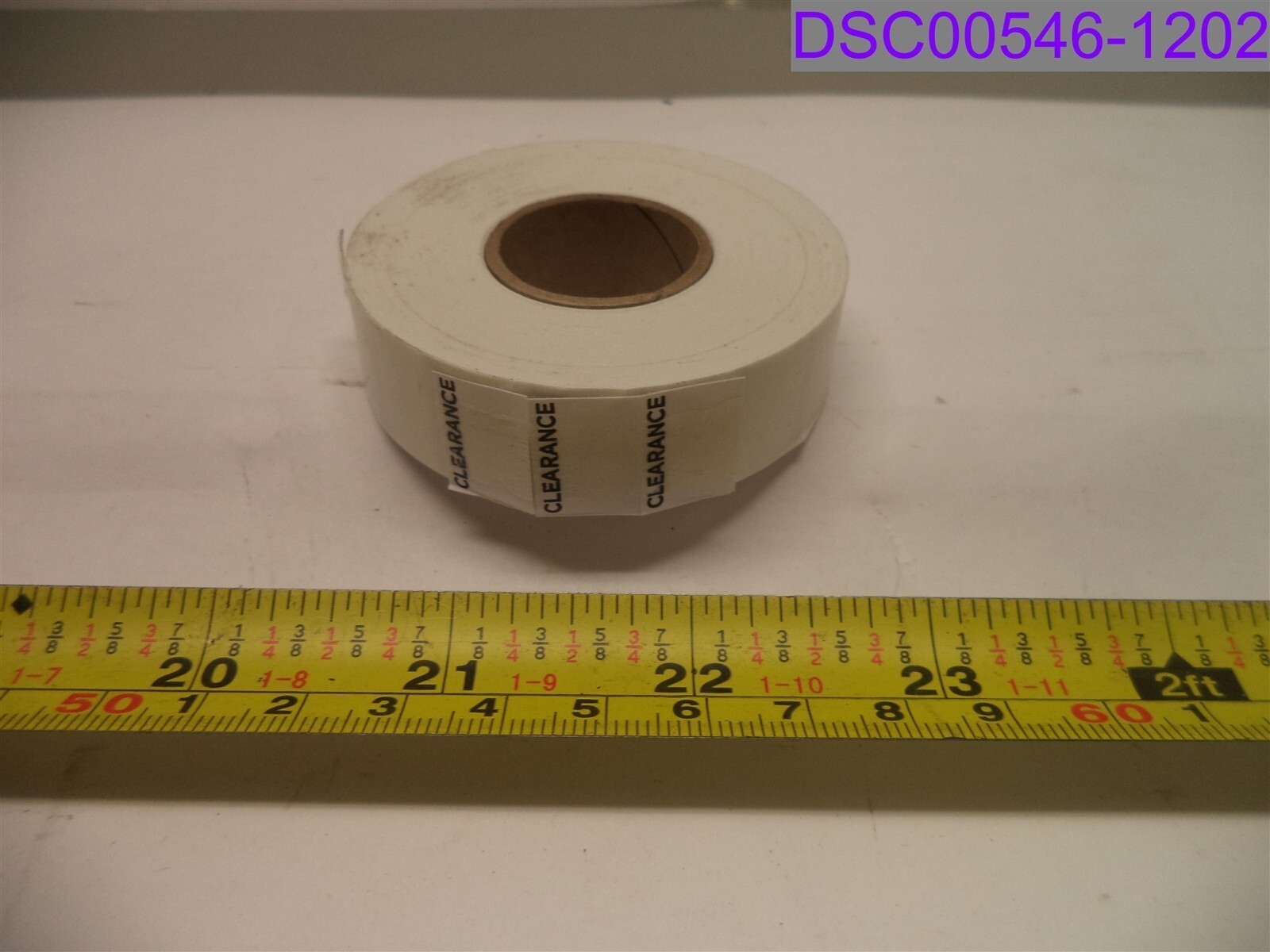 Qty = 220 Rolls: White Clearance Adhesive Label Stickers 11/16" x 7/16"