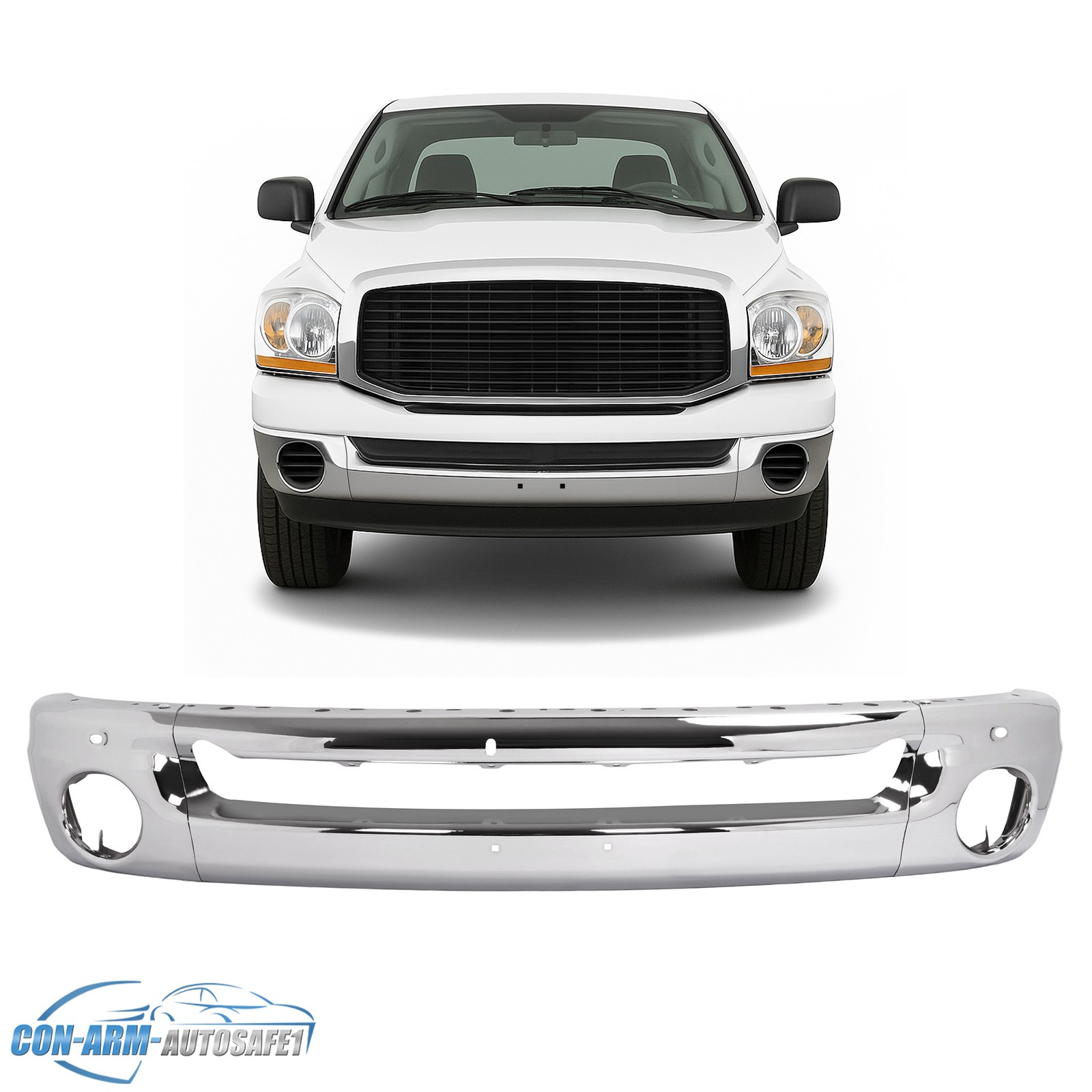 Front Bumper Face Bar For 2002-2008 Dodge Ram 1500 2003-2009 Ram 2500 Chrome