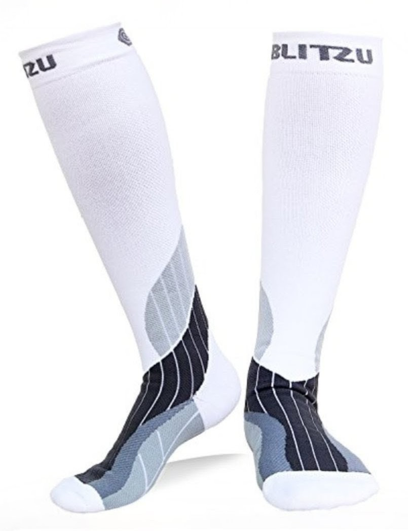 Blitzu PLUS Compression Performance Socks Sm/Med Gray Kinesiology Design NWOT