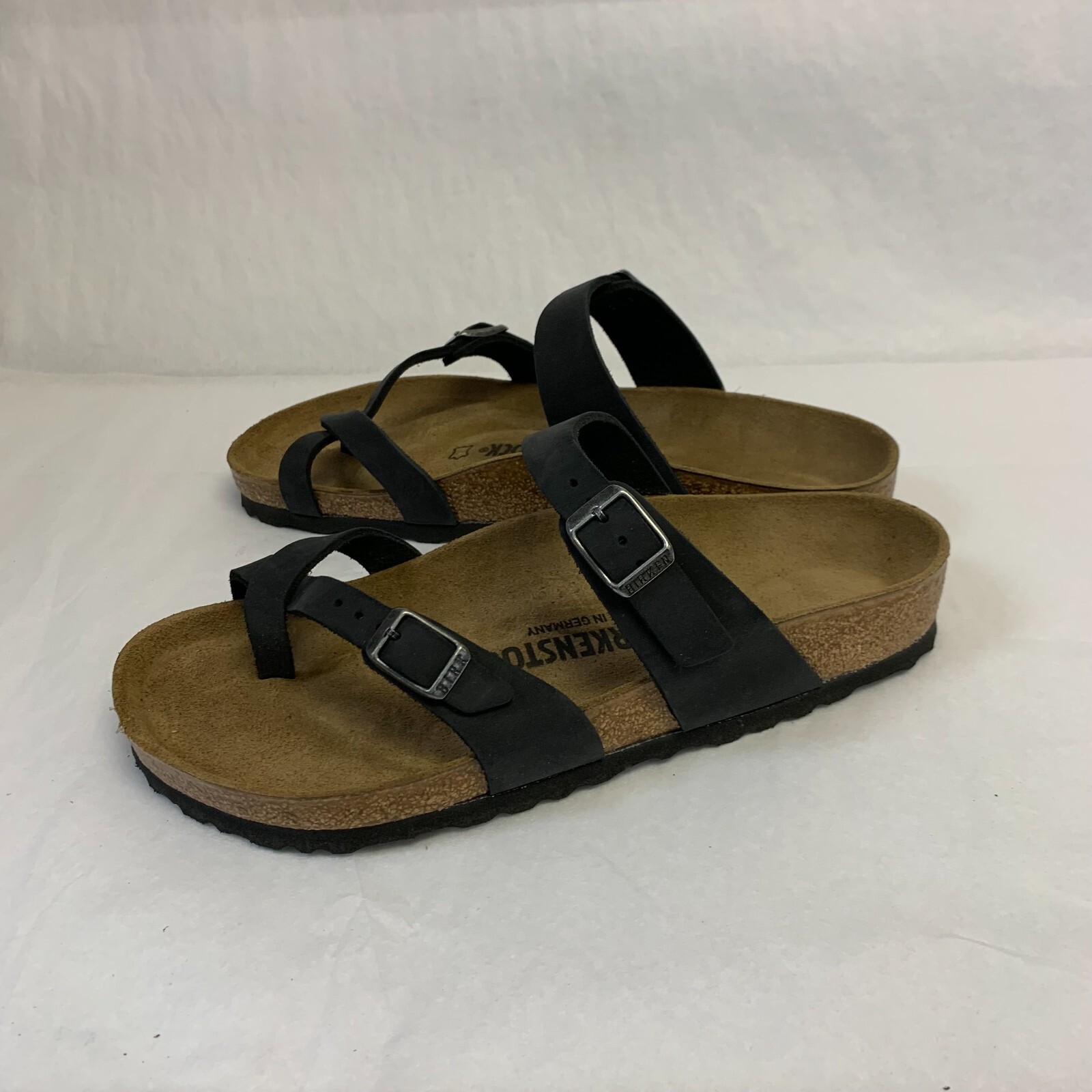 Birkenstock New with Box Mayari Black Oiled Leather Regular Width - Select Size