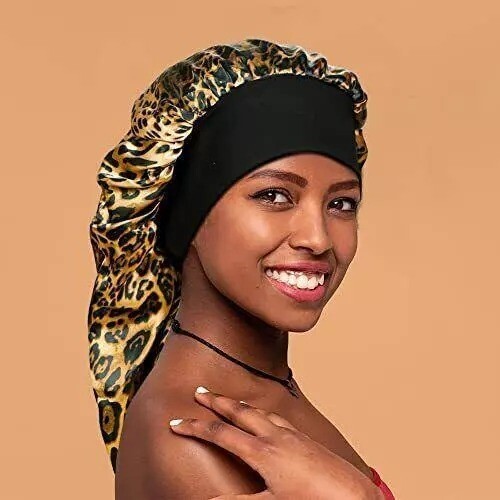 2 Pcs Sleeping Bonnet Long Satin Sleep Cap for Long Hair Braids Dreadlocks