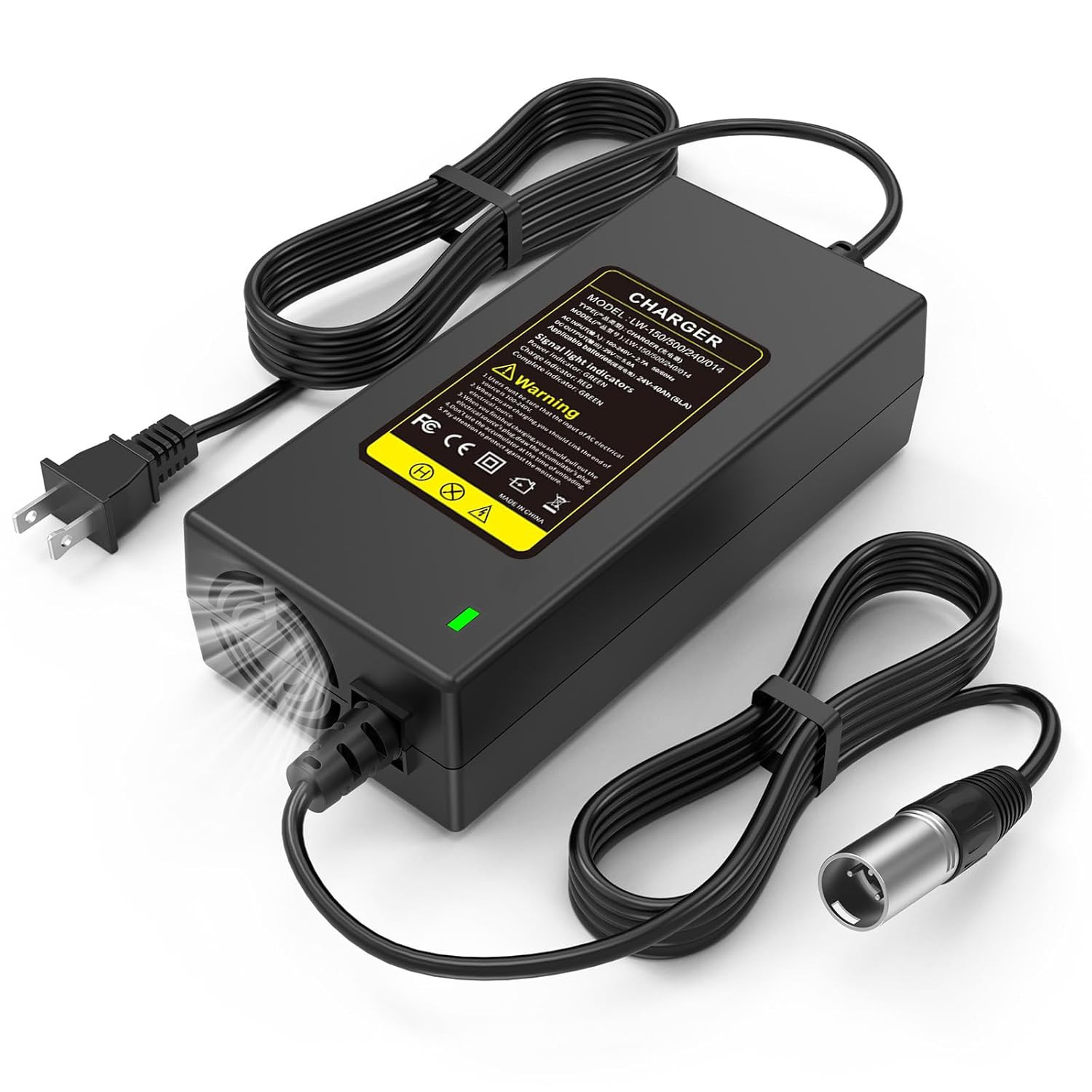 Cargador Batería 24V 5A XLR 3 Pines para Silla Ruedas Scooter Pride Jazzy Power
