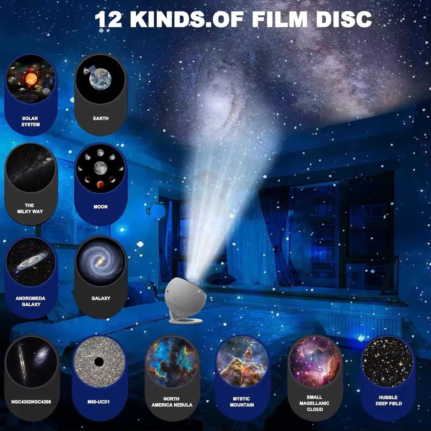 2024 Galaxy Projector 12-In-1 Planetarium Star Projector Sky Constellation Night