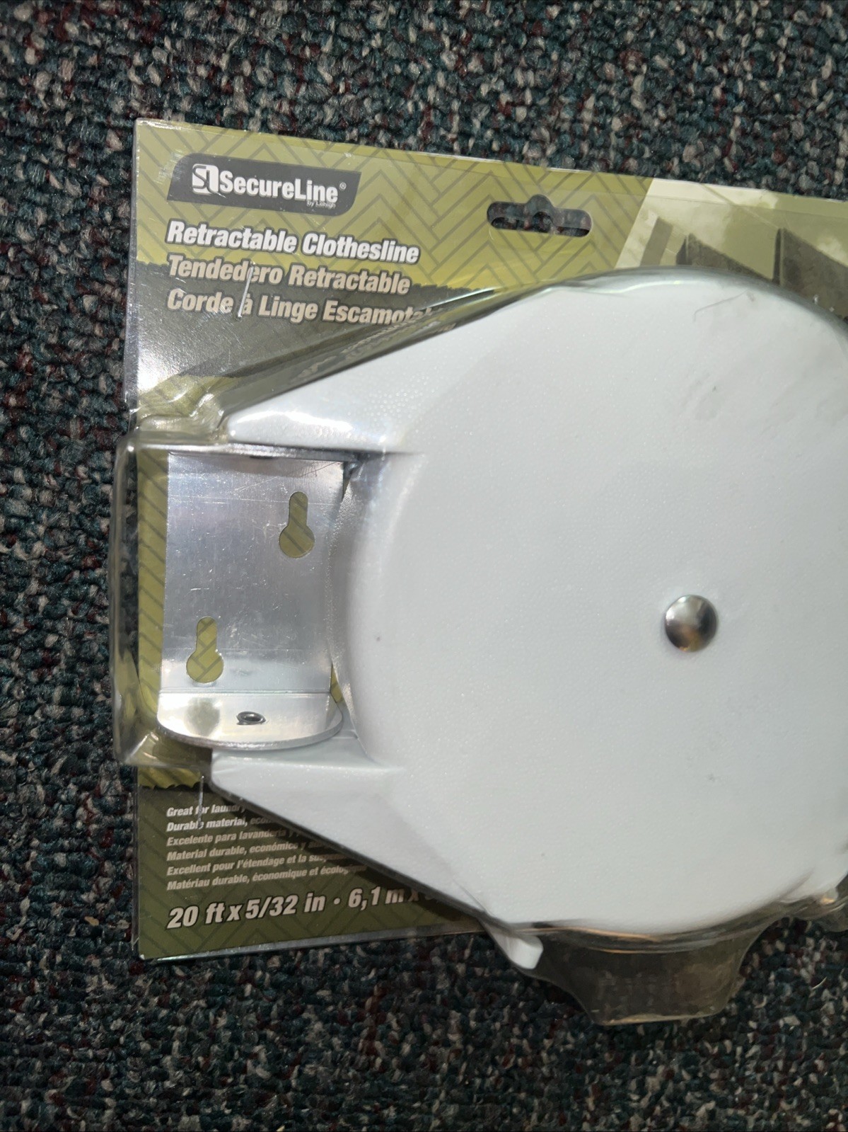 Secure Line Retractable Clothesline 20 ft