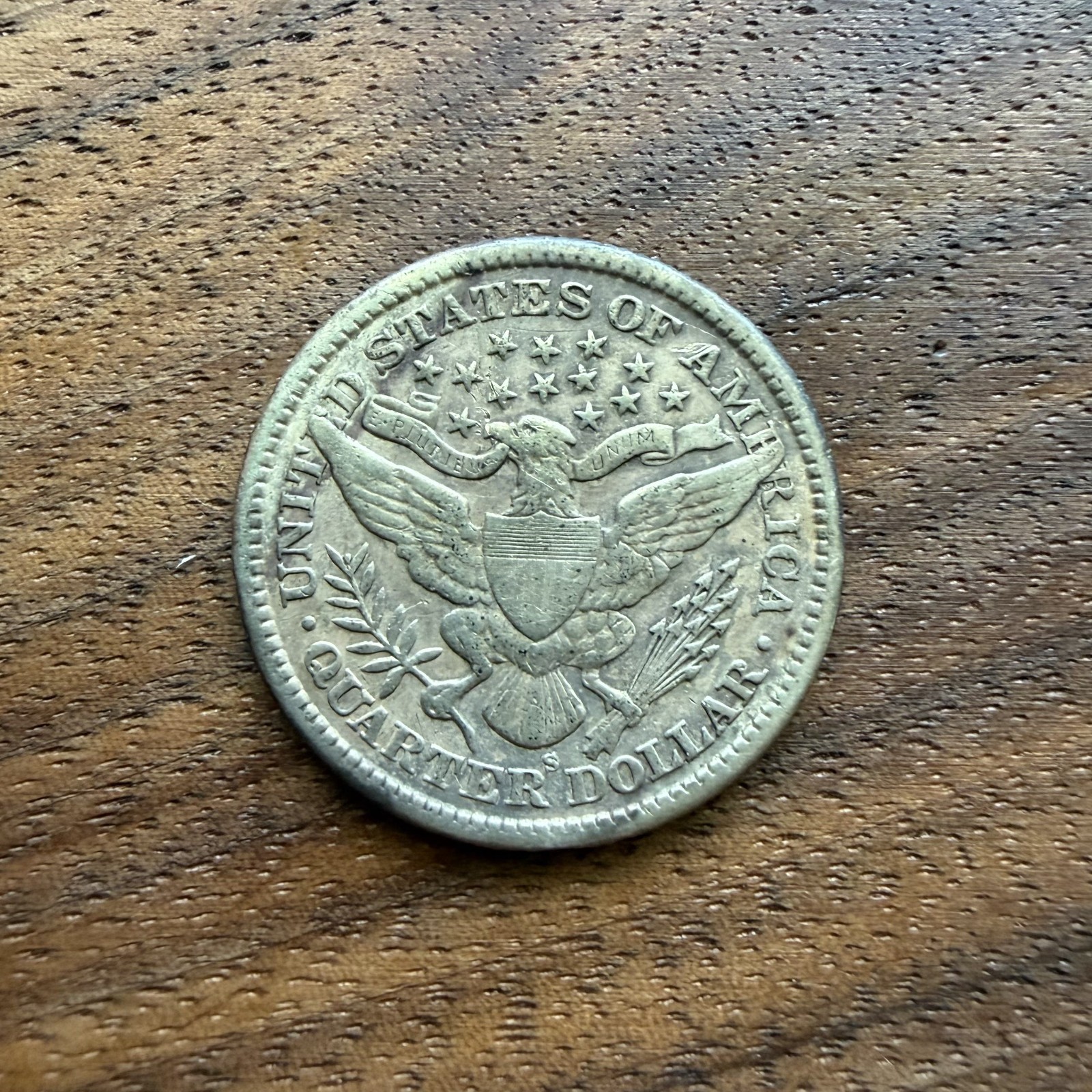 1900 S Barber Quarter - Circulated VF Damaged Condition - Rare Date Silver