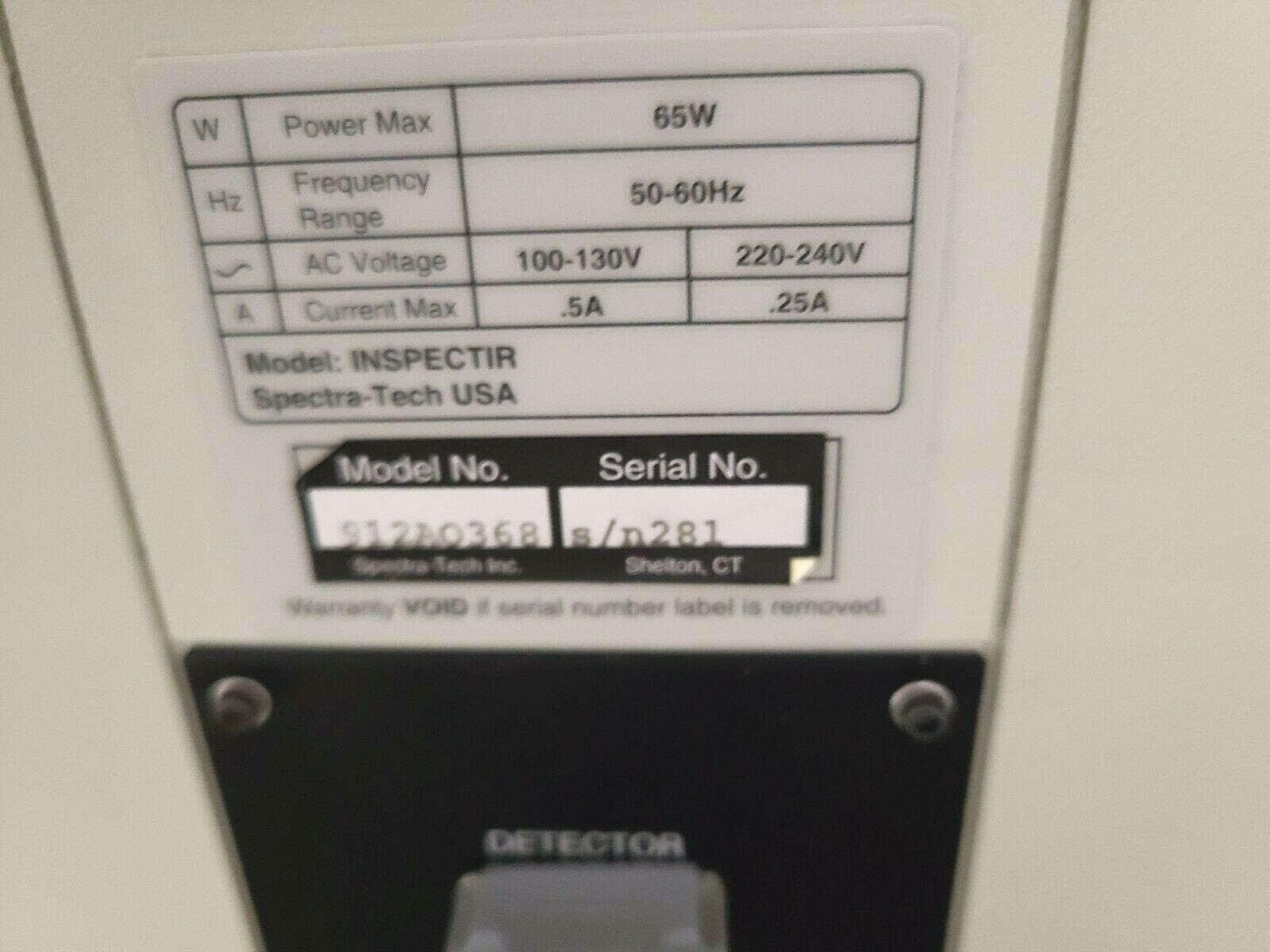 Spectra Tech Inspect IR Microscope Model 912A0368 tool inspection comparator
