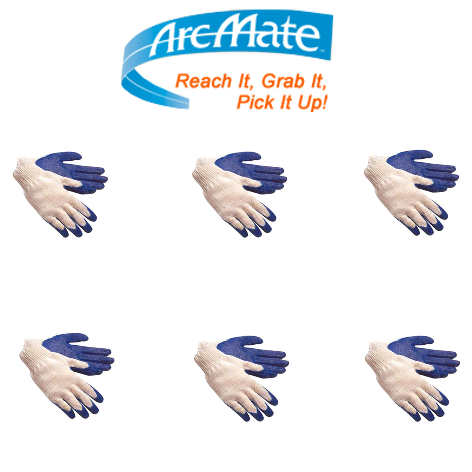 Knit Gloves with Blue Latex Palms - Multi Packs