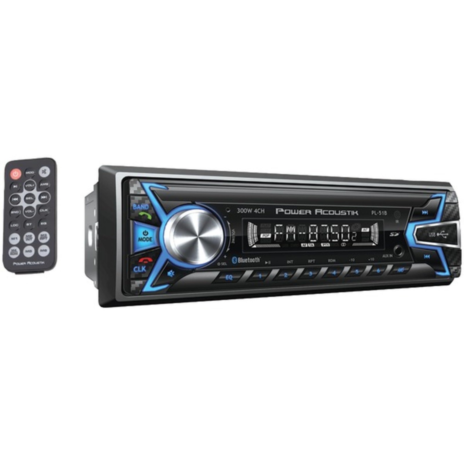 Power Acoustik PL-51B 1-DIN Digital Audio Head Unit With 32GB 1 DIN, Black