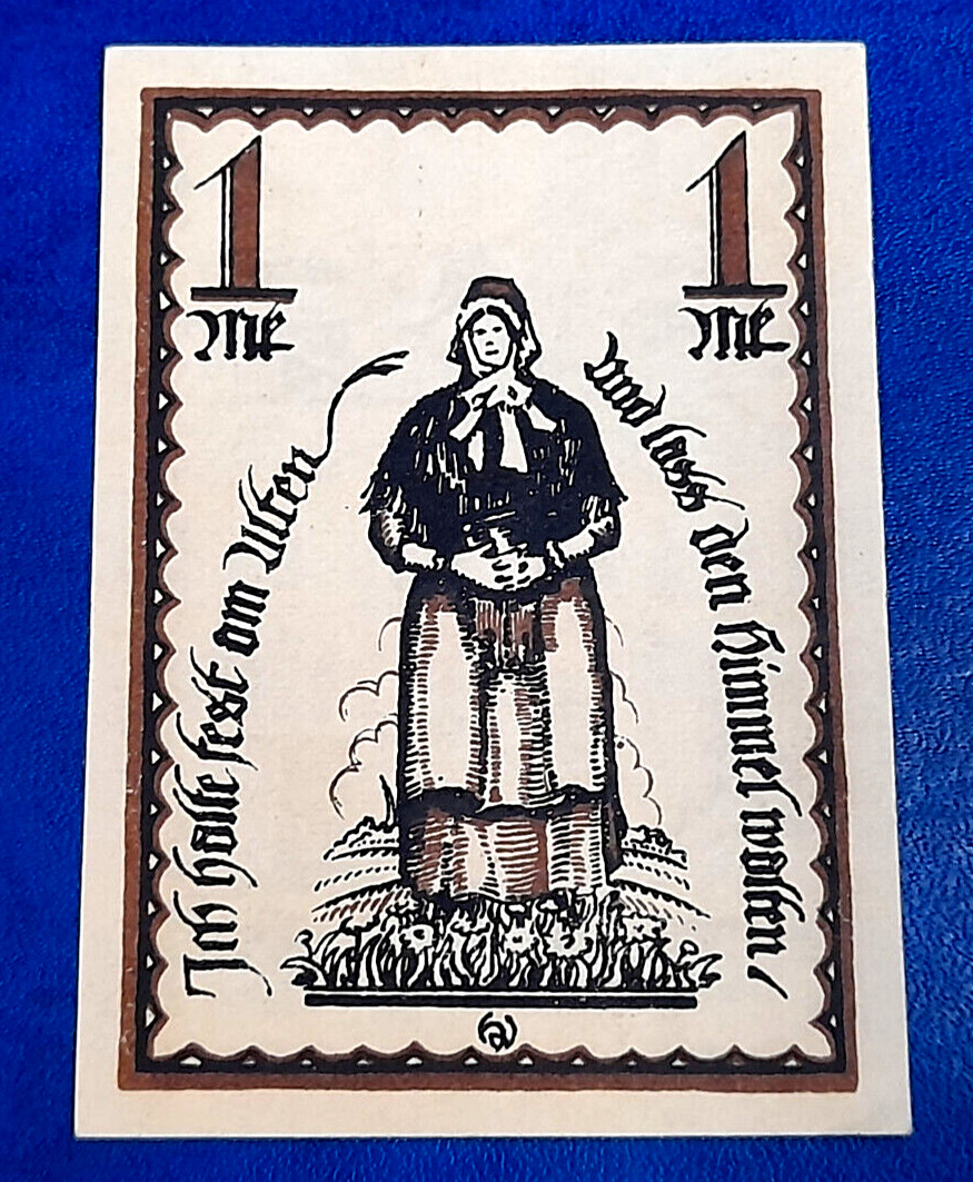 DELBRÜCK NOTGELD 1 MARK 1921 EMERGENCY MONEY GERMANY BANKNOTE (31922)