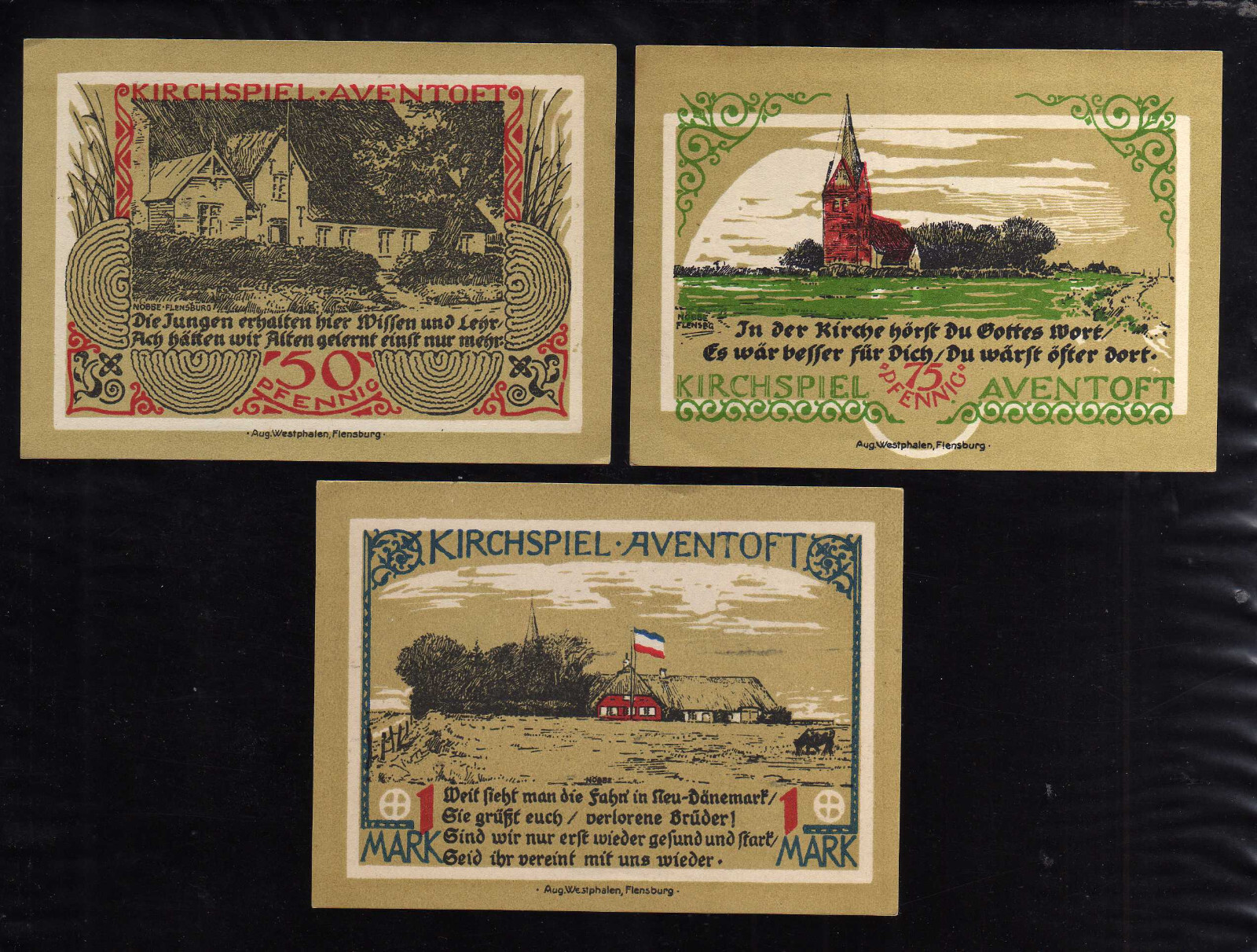 AVENTOFT - GERMANY NOTGELD -    50, 75 PFENNIG. 1 MARK