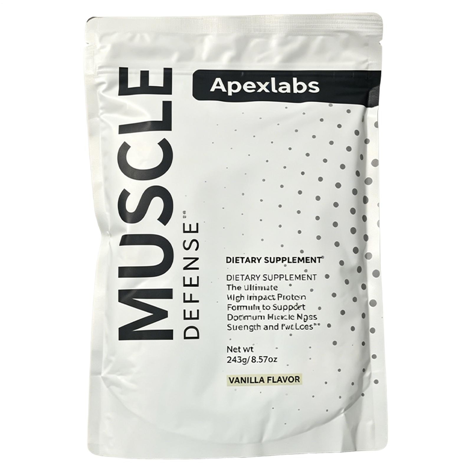 Apex Labs Muscle Defense Dietary Supplement, Vanilla - 8.57 oz - New
