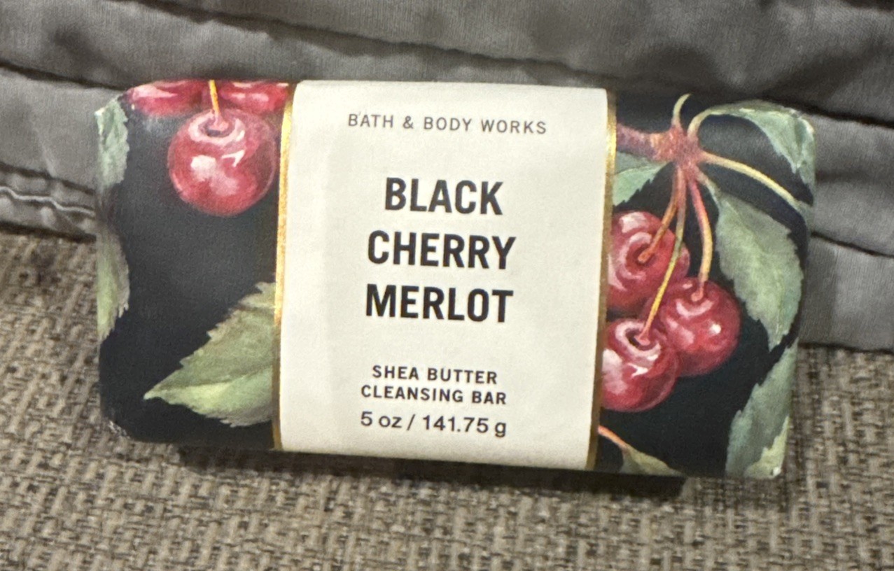 BATH & BODY WORKS BLACK CHERRY SHEA BUTTER BAR SOAP BRAND NEW 5 OZ