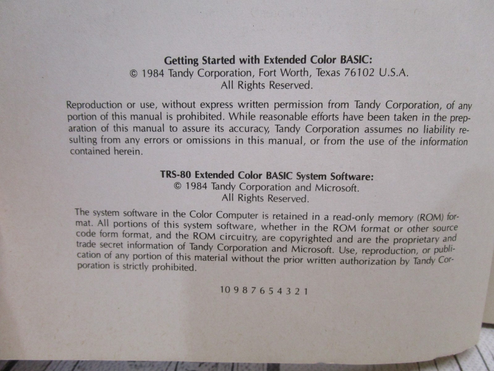 2 Books Tandy Color Computer 2 Extended Basic & Introducing Your Color Computer
