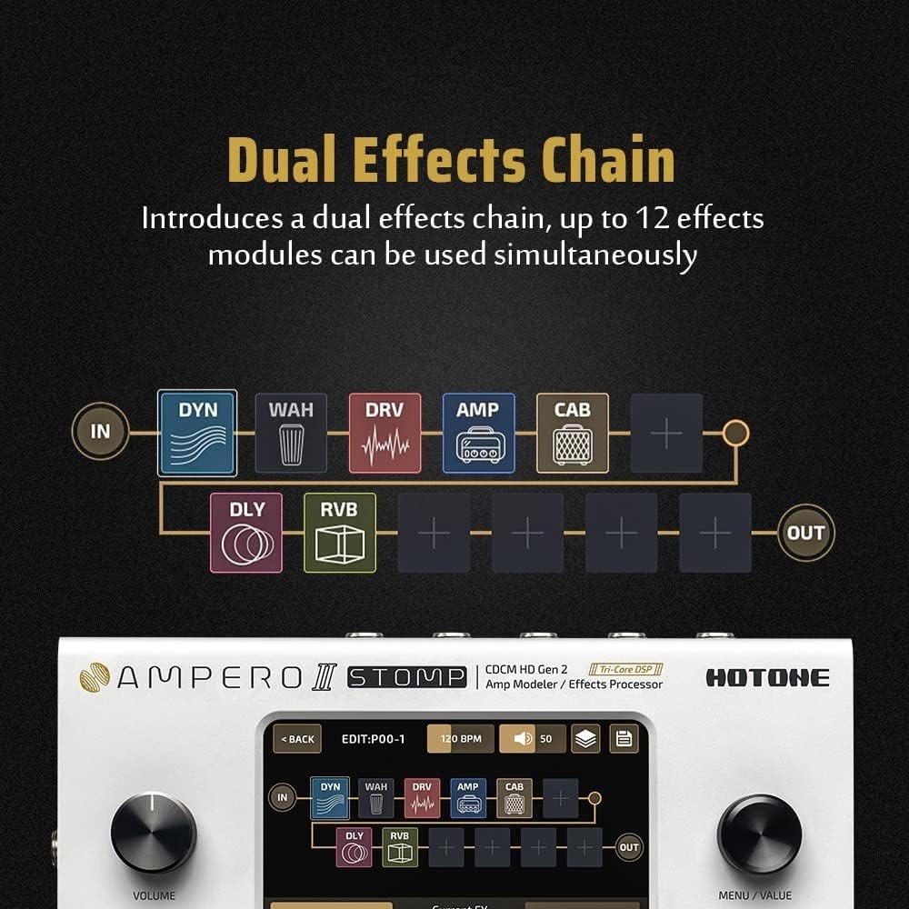 Hotone Guitar Multi Effects Processor Pedal Touch Screen Guitar Bass Amp!!!