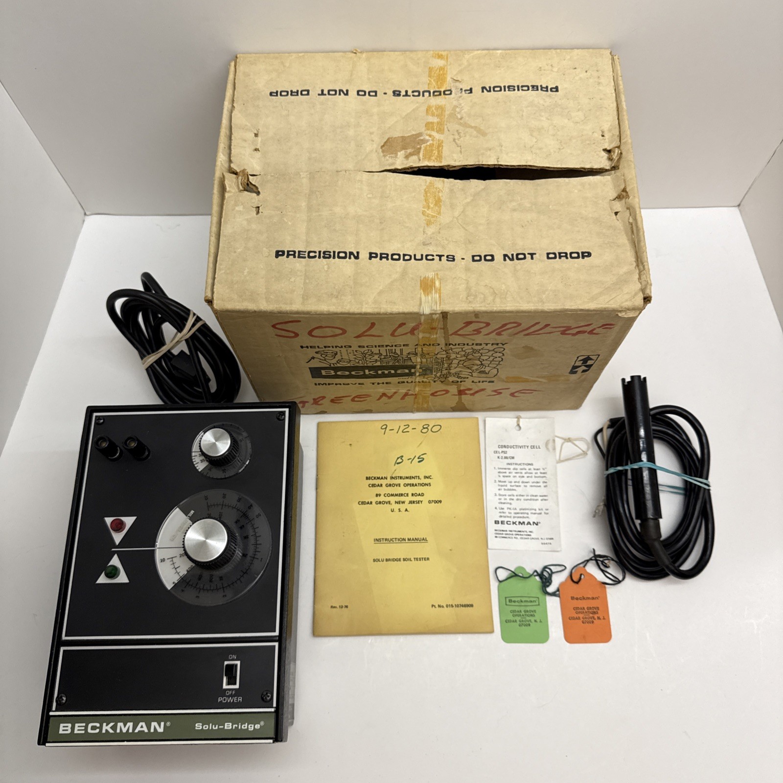 Beckman Solu-Bridge SD-B15 Conductivity Controller Science Electronics Box