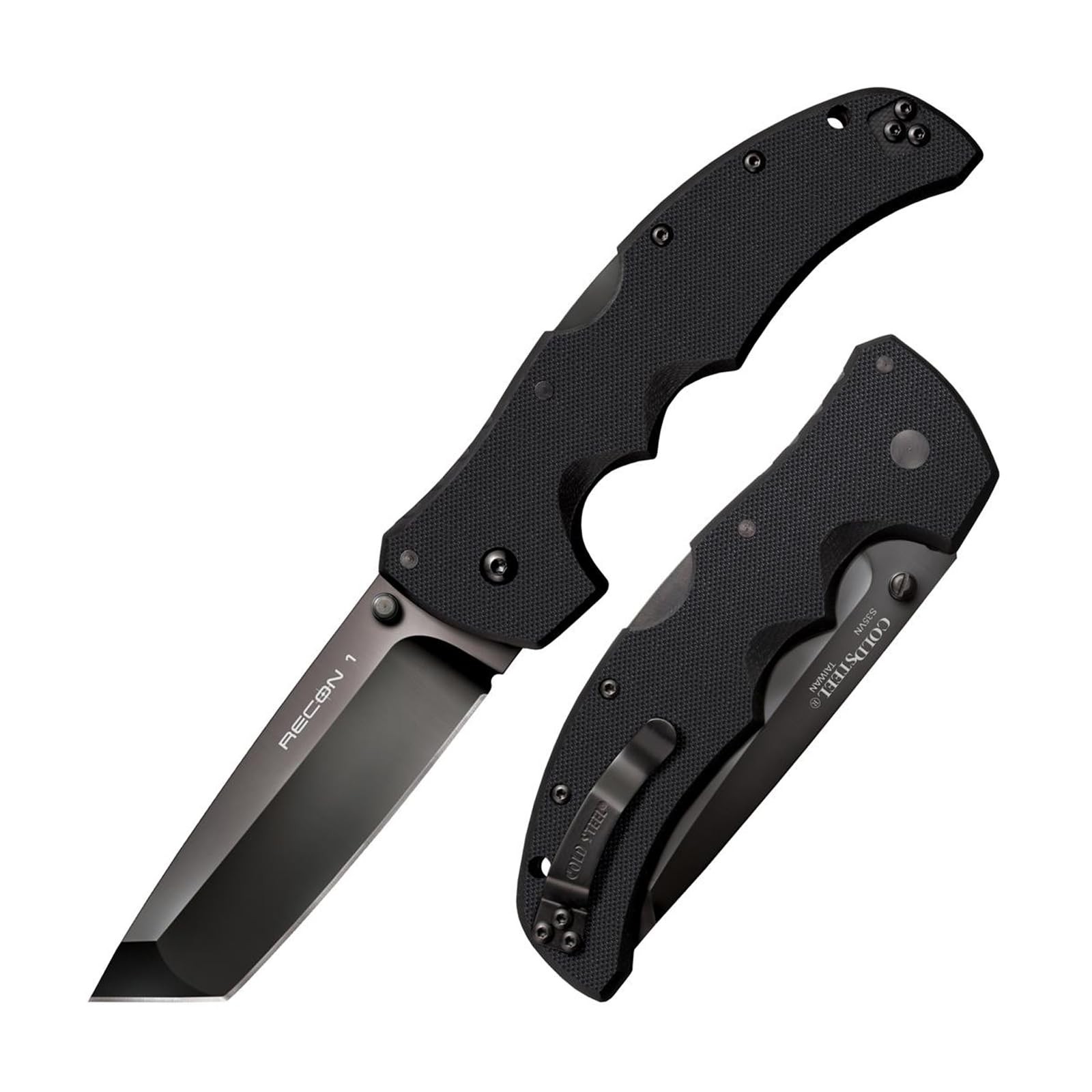 Cold Steel Recon 1 Series Tactical Folding Knife with Tri-Ad Lock and Pocket