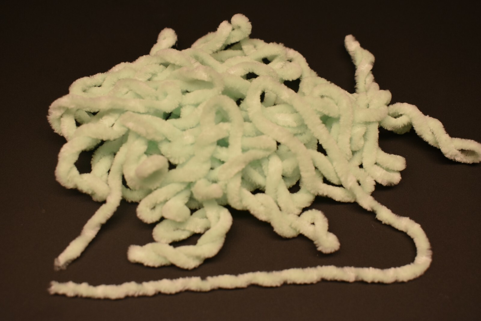 5 Yards 3/16"  LIGHT MINT GREEN Round Chenille for Fly Tying