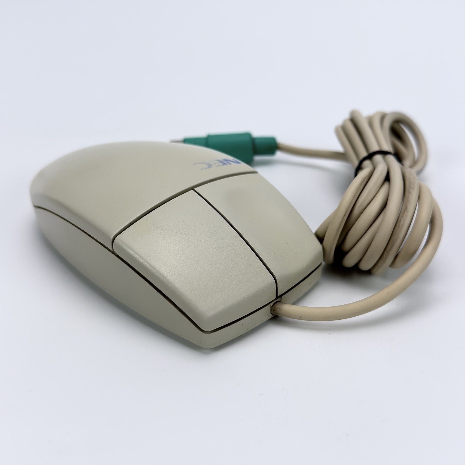 Vintage NEC 2-Button Clicker PS2 Mouse Model: M-S34-6MD Rolling Ball