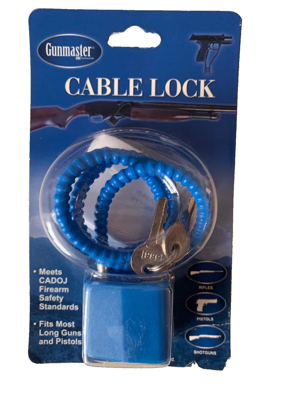 GUNMASTER CABLE LOCK RIFLES PISTOLS SHOTGUNS GUNS- MEETS- CADOJ FIREARM SAFETY
