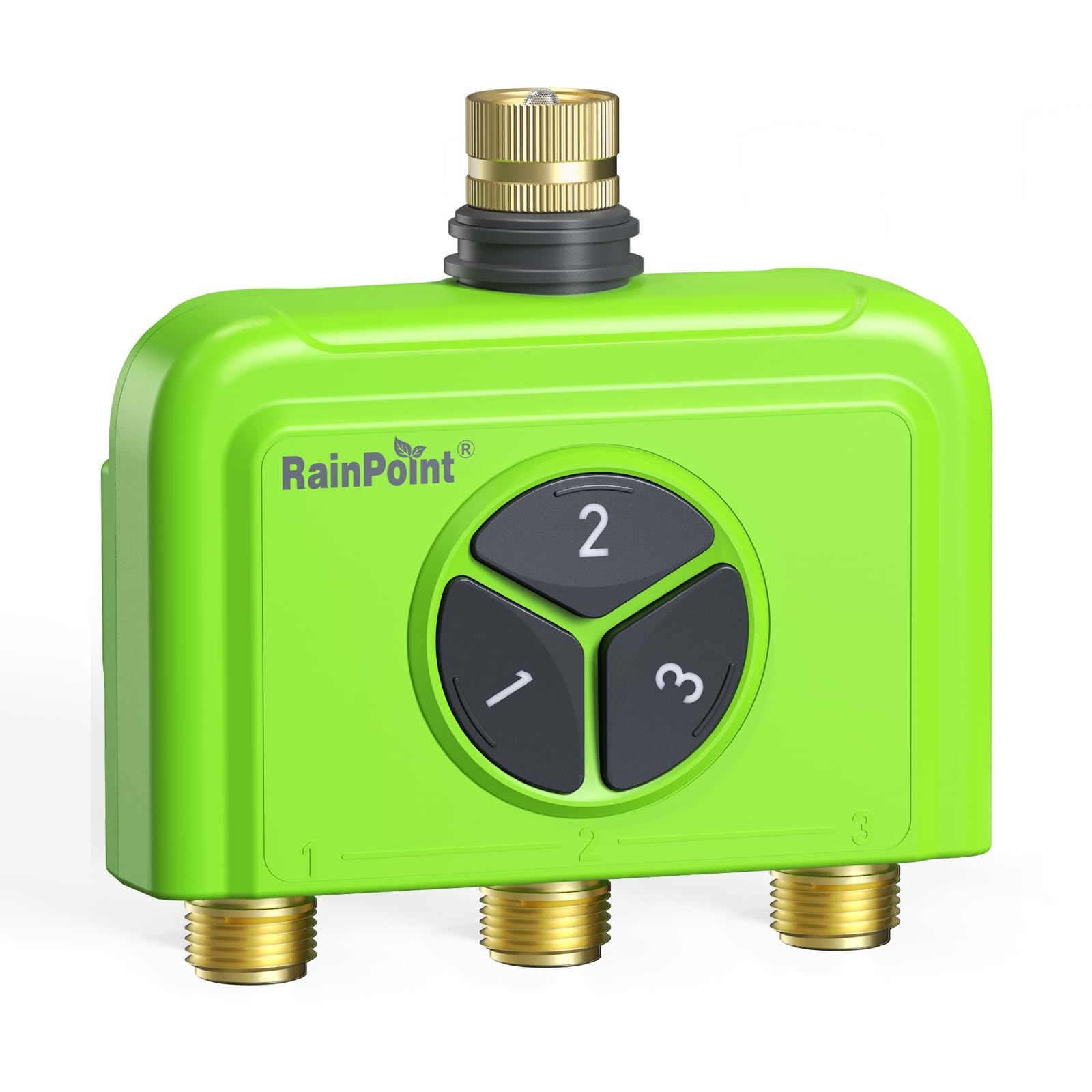RAINPOINT 3~Zone WiFi Water Timer, Smart Irrigation Add~On, Brass Fittings
