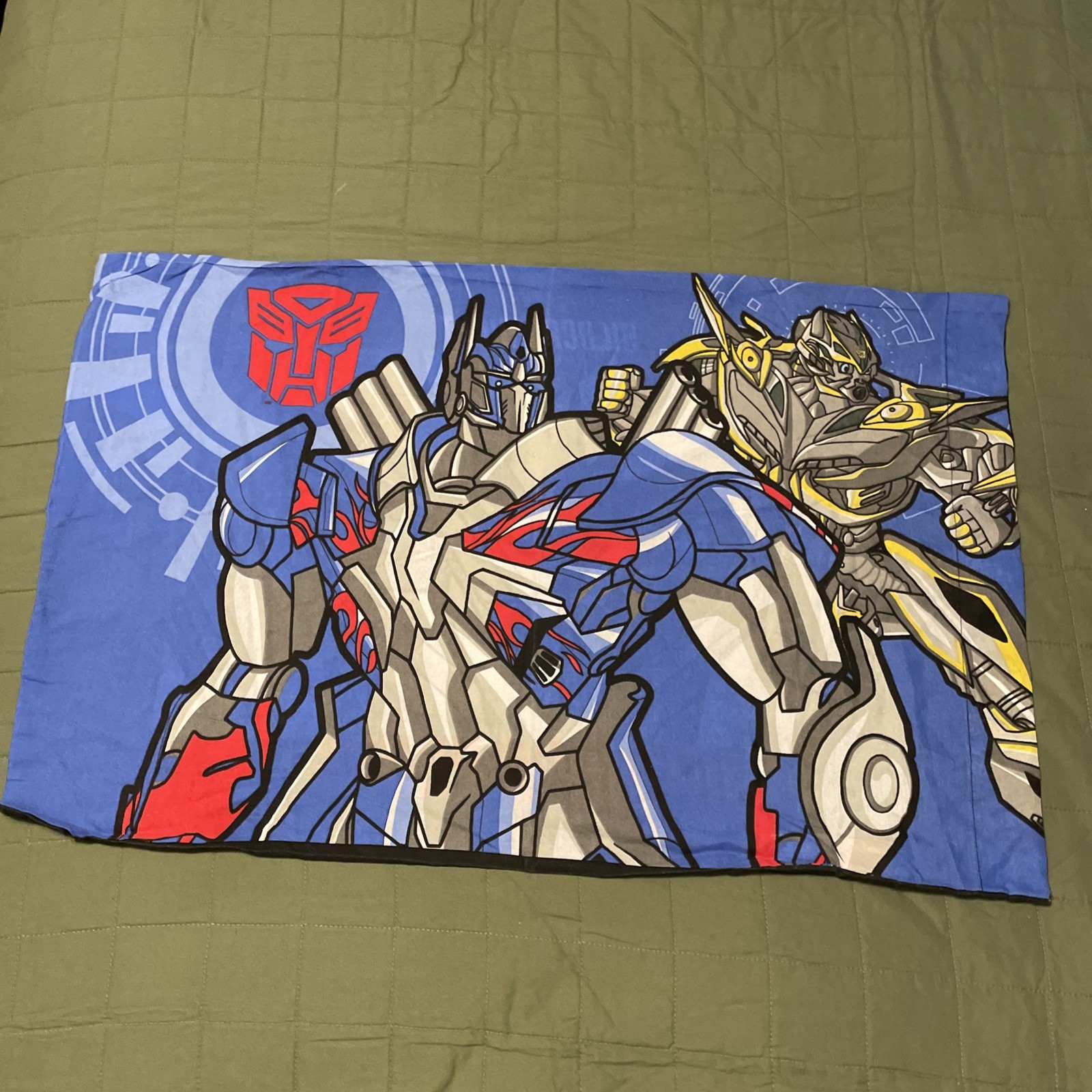 Transformers Pillow Case Single Optimus Prime Silver Knight 29” X 20”