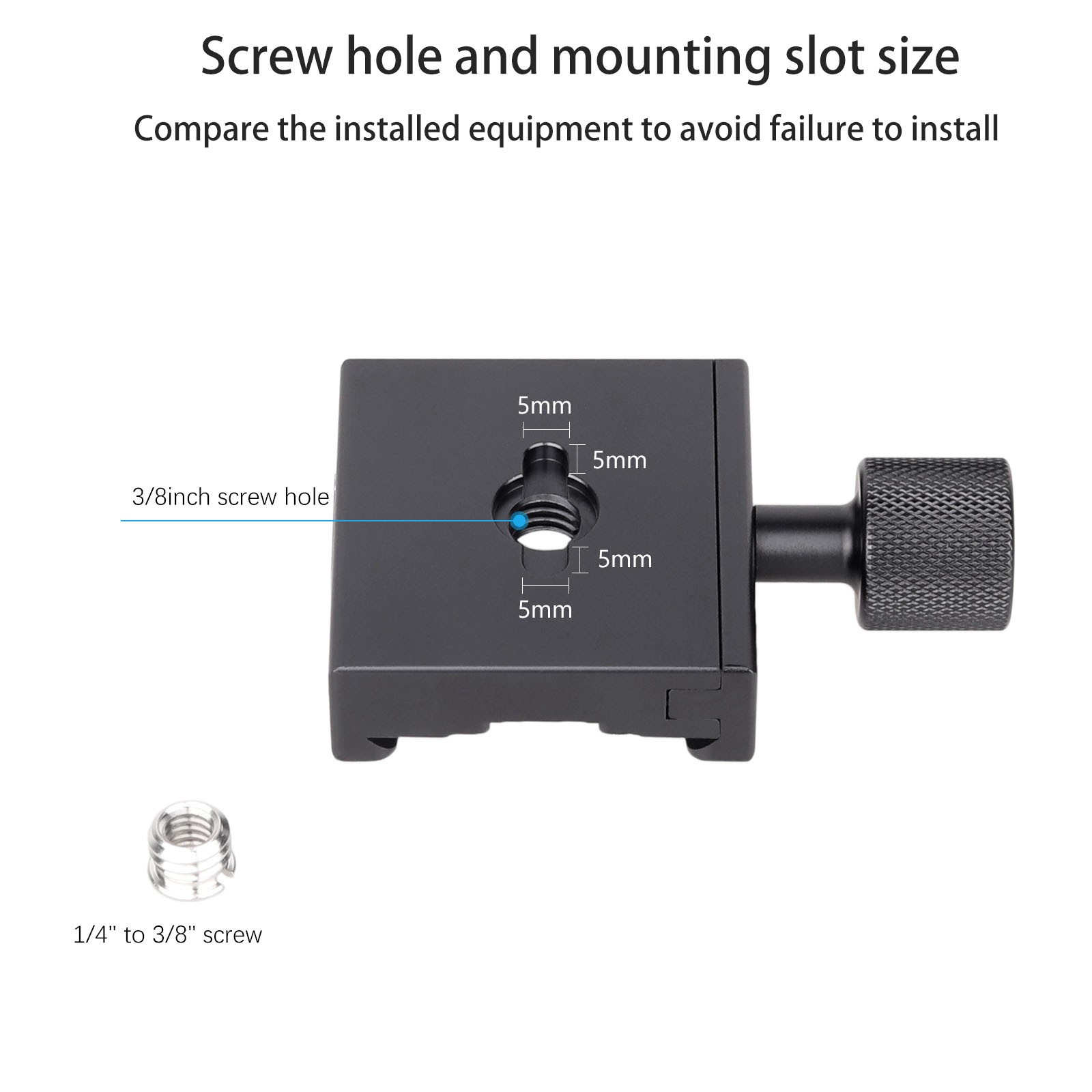 50mm Tripod Quick Release Plate and Clamp Base Kit Camera Mount Adapter