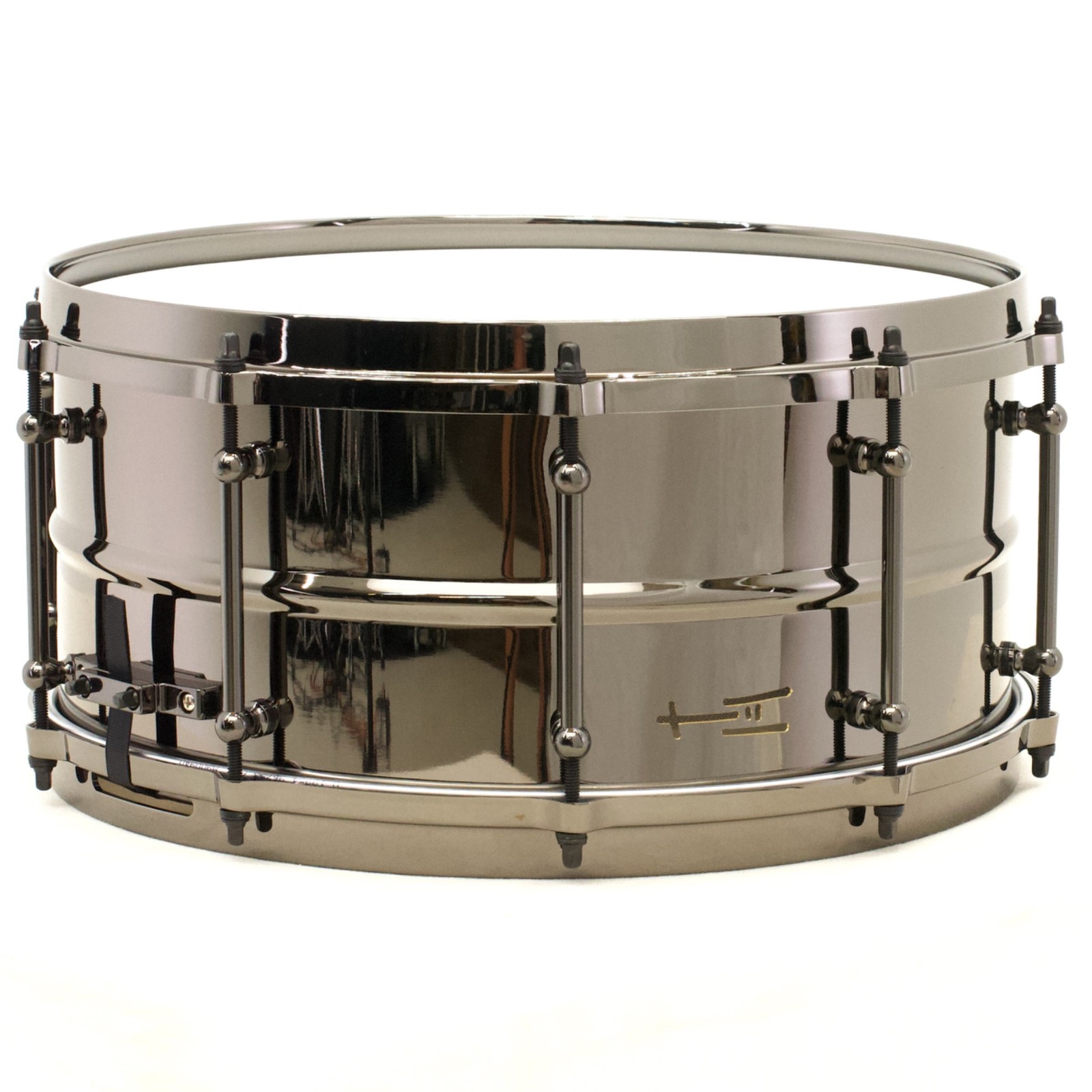 TreeHouse Custom Drums 6½x14 Smooth Black Nickel over Beaded Brass Snare Drum