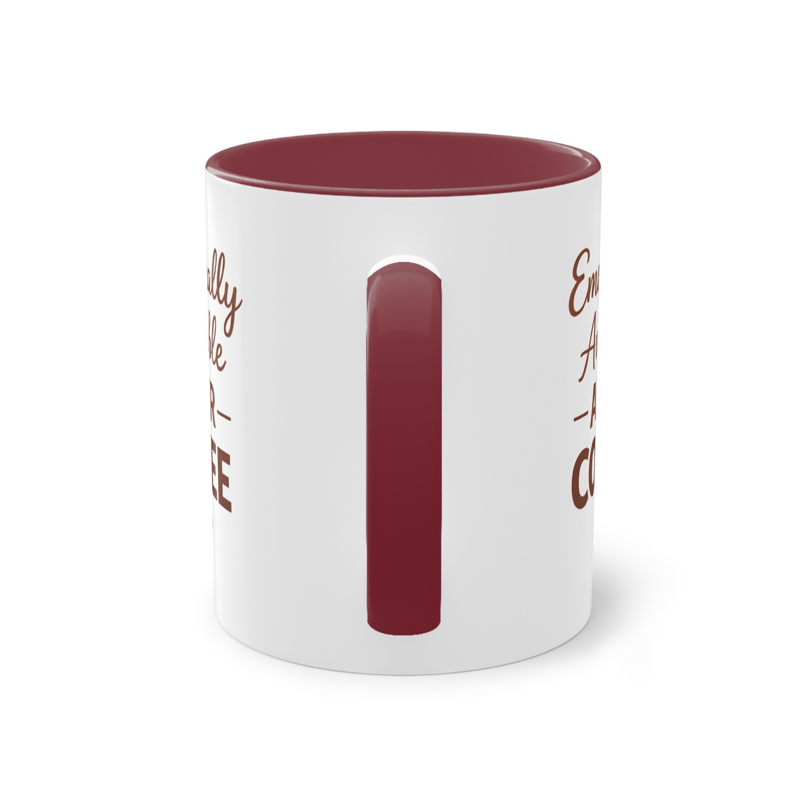 Funny Coffee Mug, Emotionally Available After Coffee, Office & Teacher