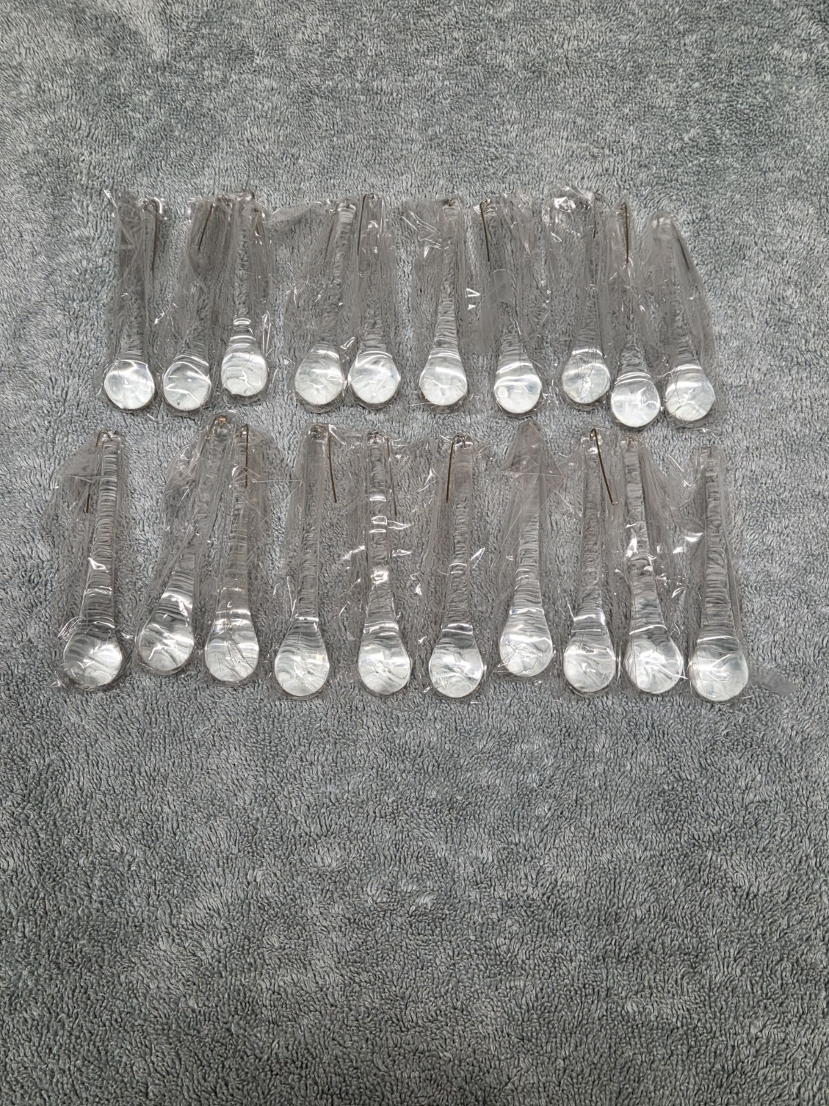 Tear Drop Chandelier Lamp Sconce Prism - 4'' Set of 20 Clear Glass