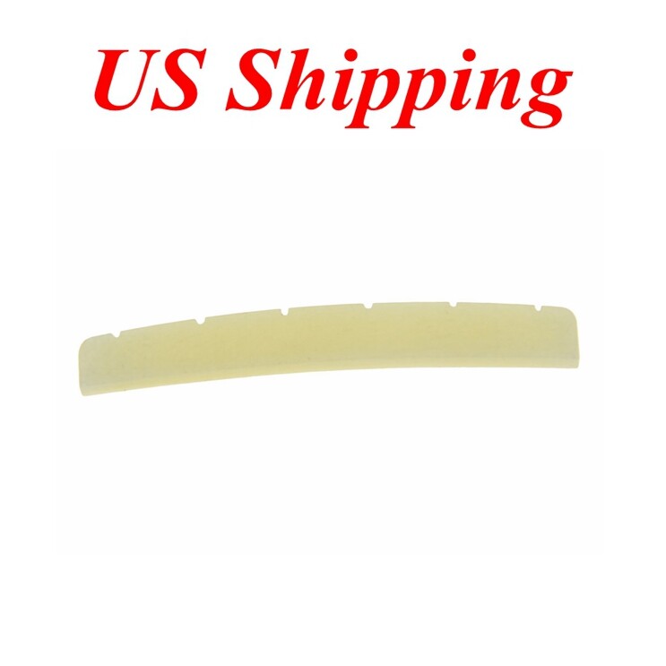 Unbleached 42mm Curved Pure Bone Nut Guitar Bone Nut fits Strat Tele 42x3.2mm