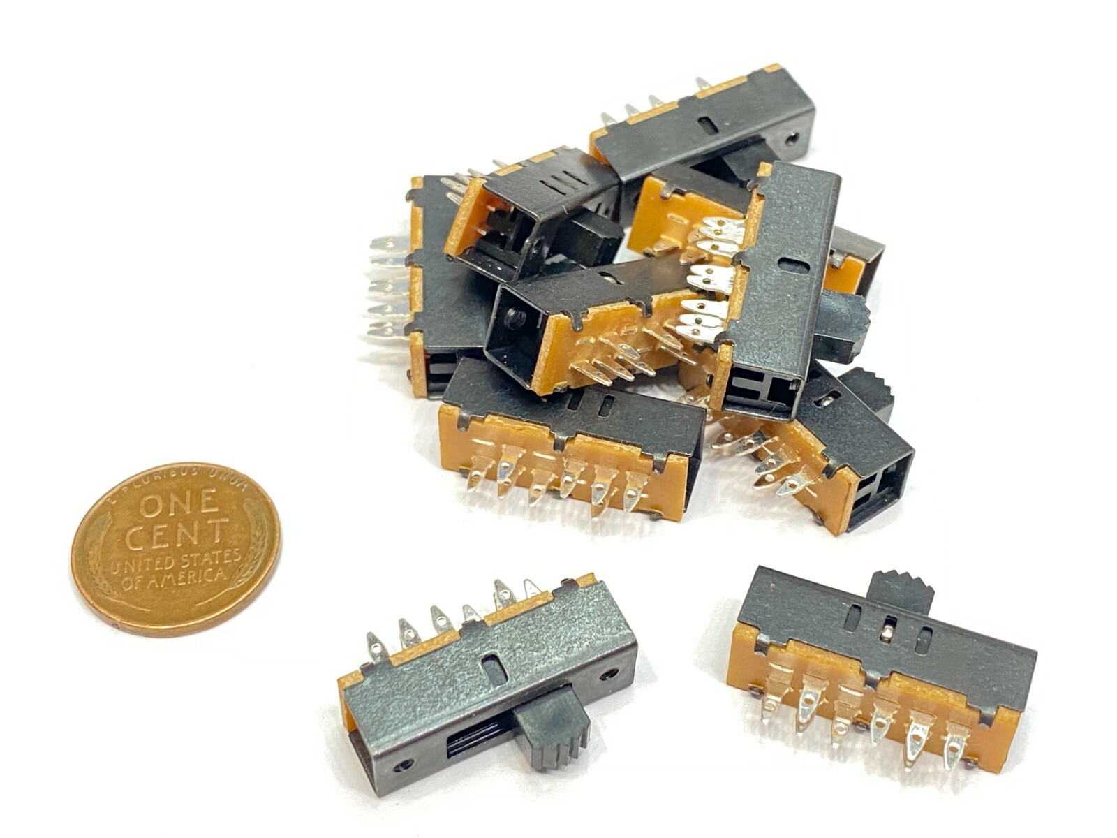 10 Pieces Slide switch SS-23F02G5  2P3T 8pin on/off/on  E5