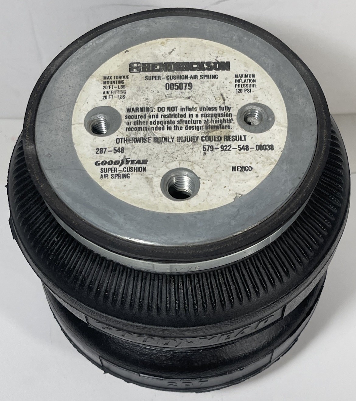 Hendrickson Good Year 005069 Double Convoluted Bellow Air Suspension Spring 2B7