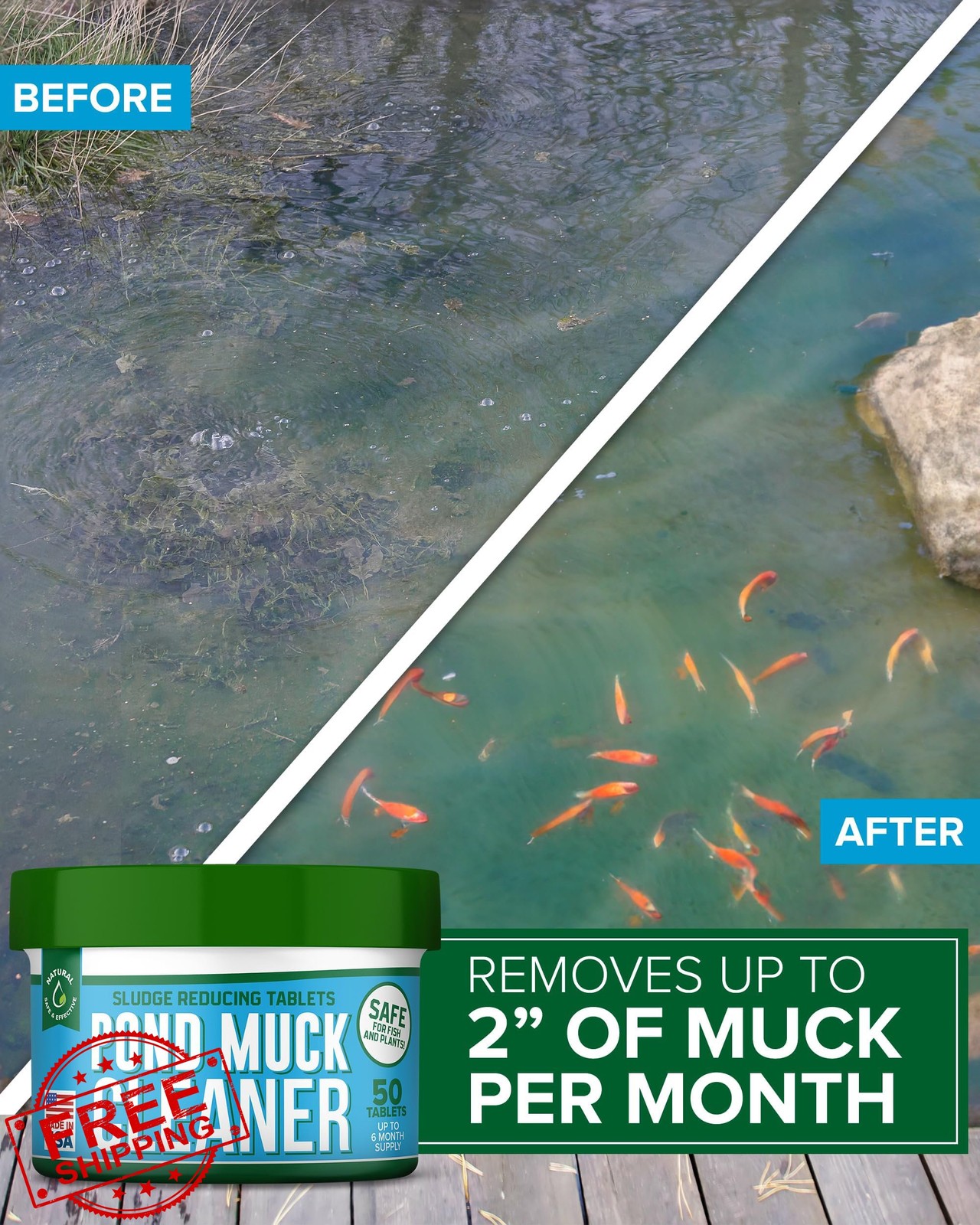 ProSpring Labs Pond Clarity Solution Sludge Dissolver 50 Tablets