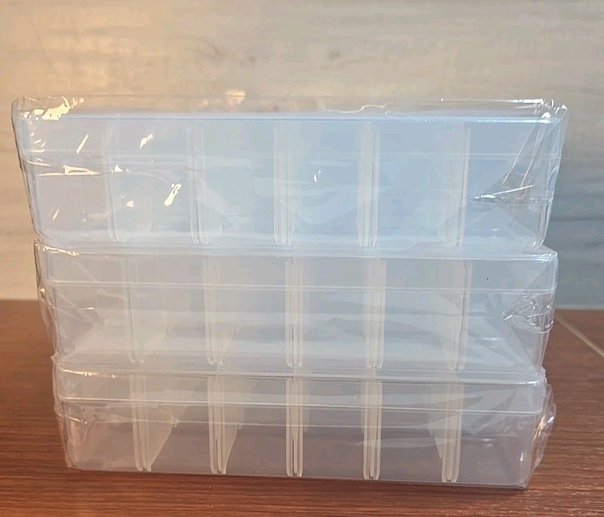 3 Pack Bead Storage Organizer Box with 36 Grids and Removable Dividers
