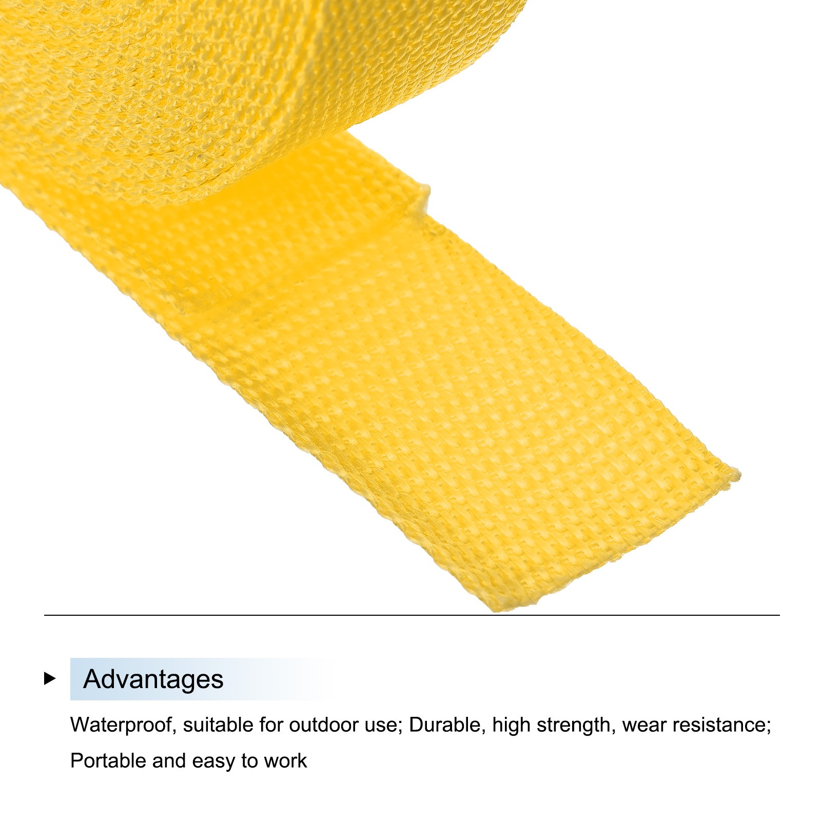 Lightweight Polypropylene Webbing Strap 1 1/4" 10 Yard Backpack Dark Yellow