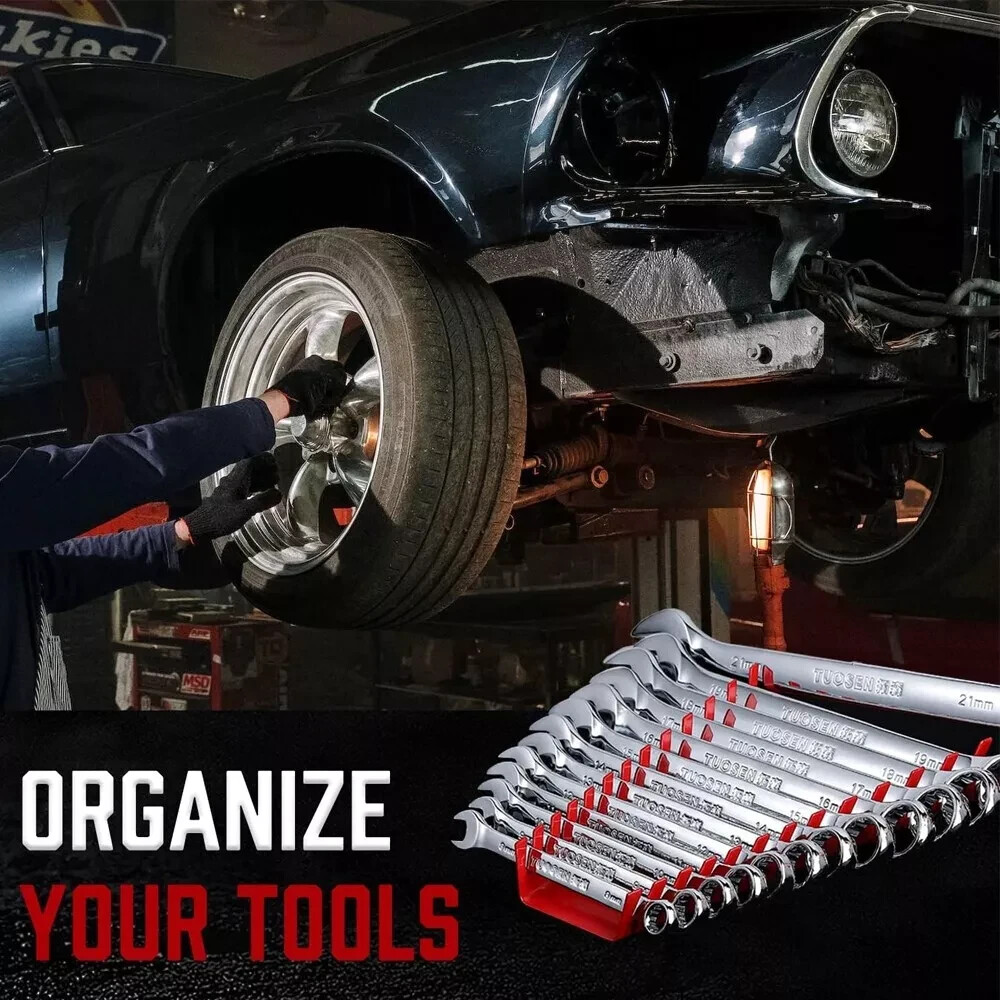 4Pack Wrench Organizer Holder Tool Box Storage Sockets Tray Rail Sorter Rack