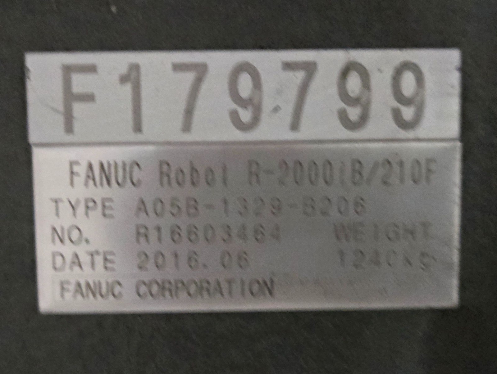 FANUC R-2000iB/210F Complete with R-30iB Controller & WTC Weld Controls USED