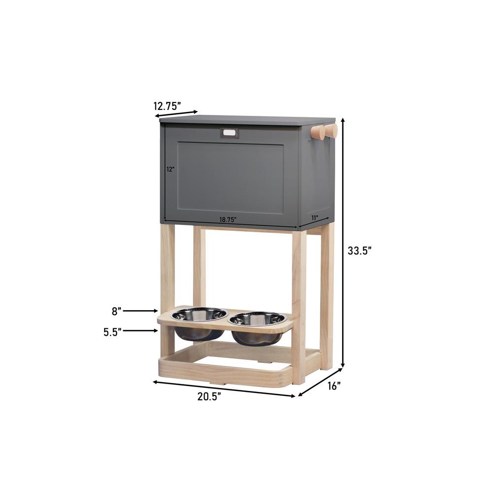 Pet Feeder Station, Gray