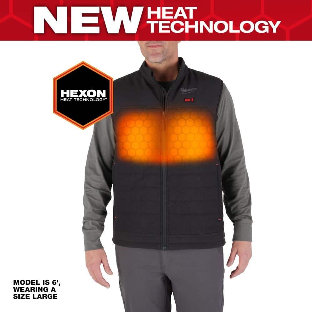 Men's X-Large M12 12V Lithium-Ion Cordless Axis Black Heated Vest Kit