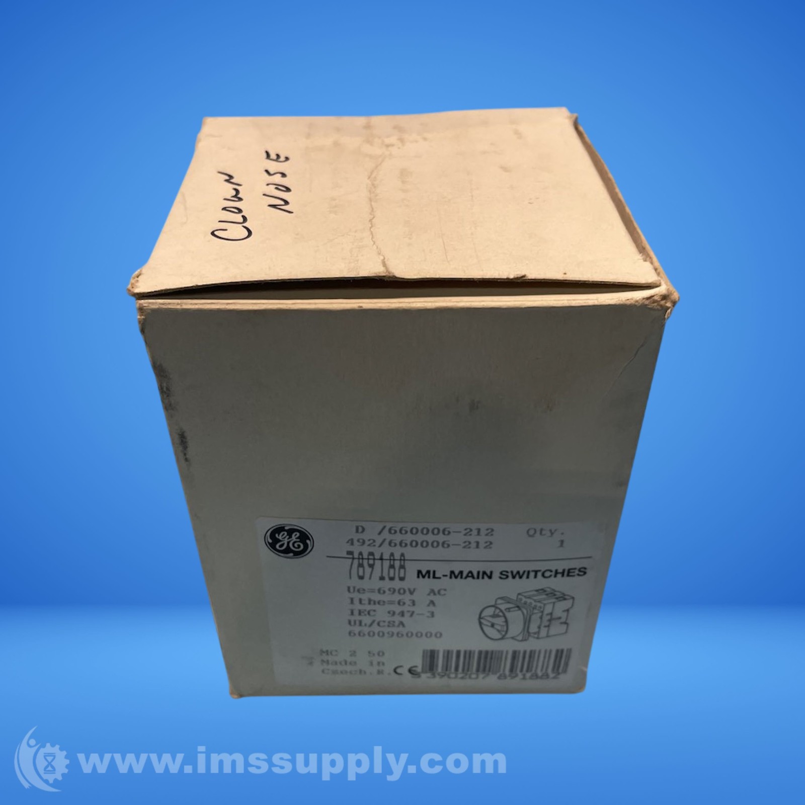 General Electric D660006-212 ML-Main Switch FNFP