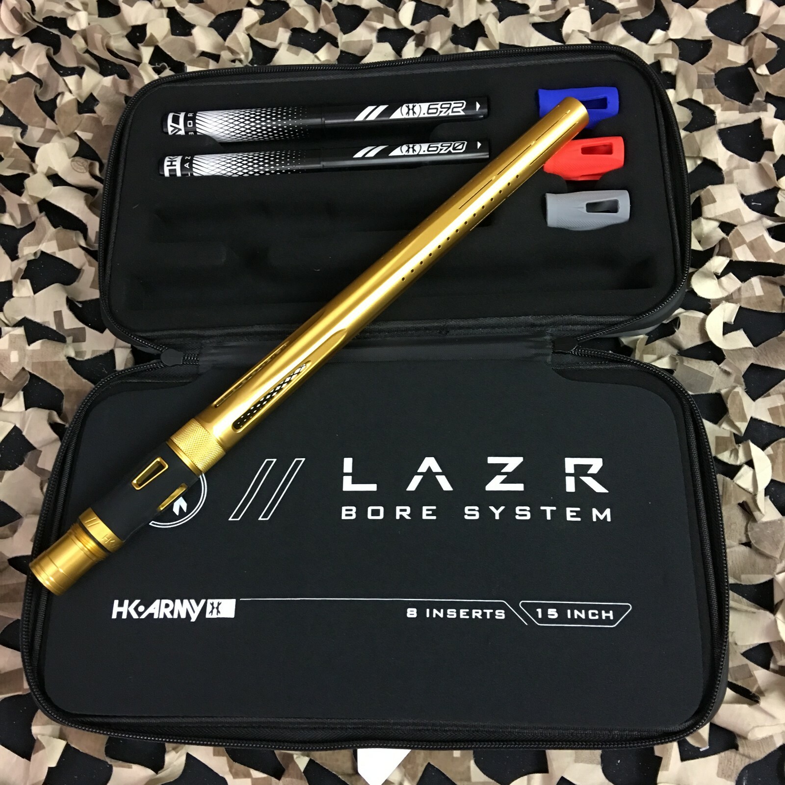 HK ARMY AUTOCOCKER THREADED LAZR BARREL KIT W/ BLACK INSERTS - DUST GOLD