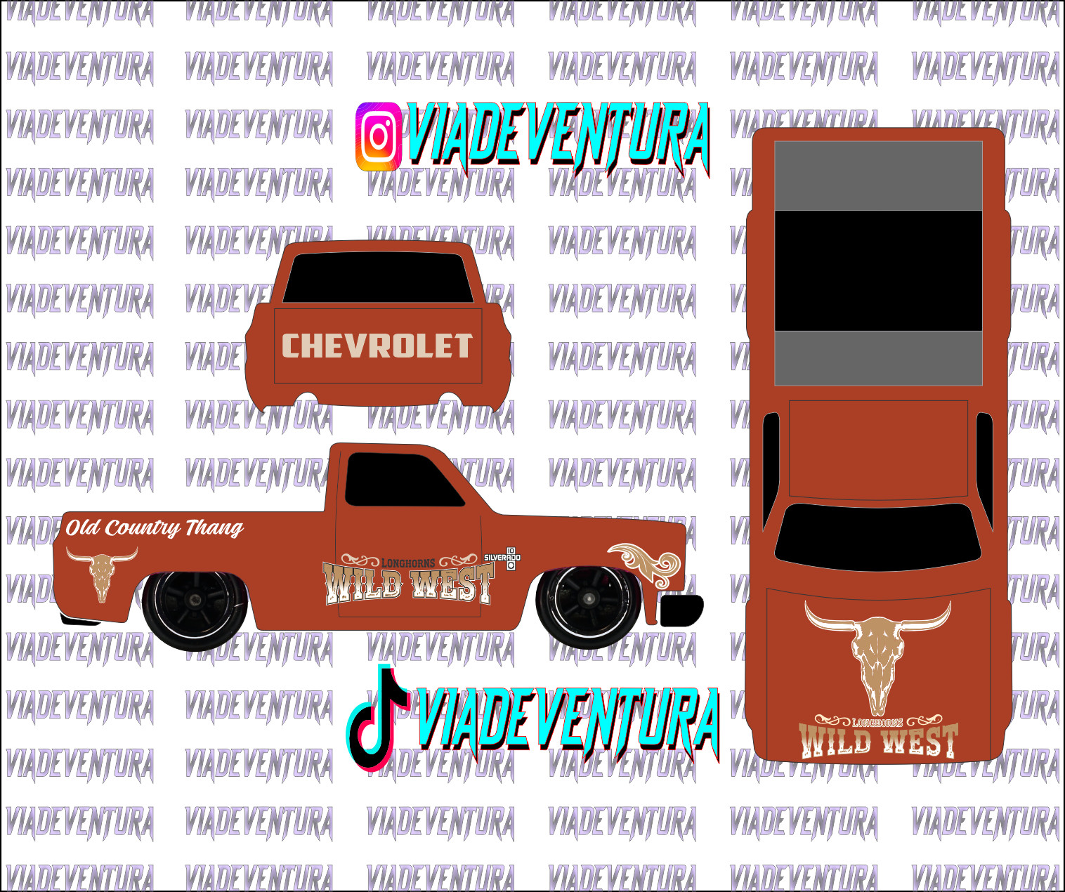 Country Thang 1/64 83 Silverado WHITE TONER Universal Waterslide Decal for Hot