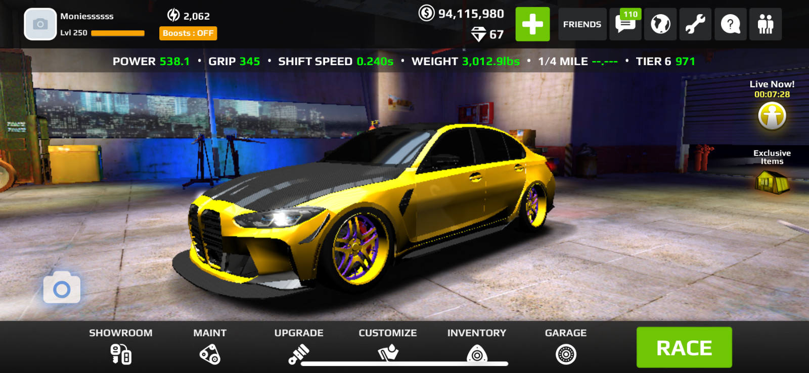 Rush Racing 2 In-game Vehicle. 6-8$ each