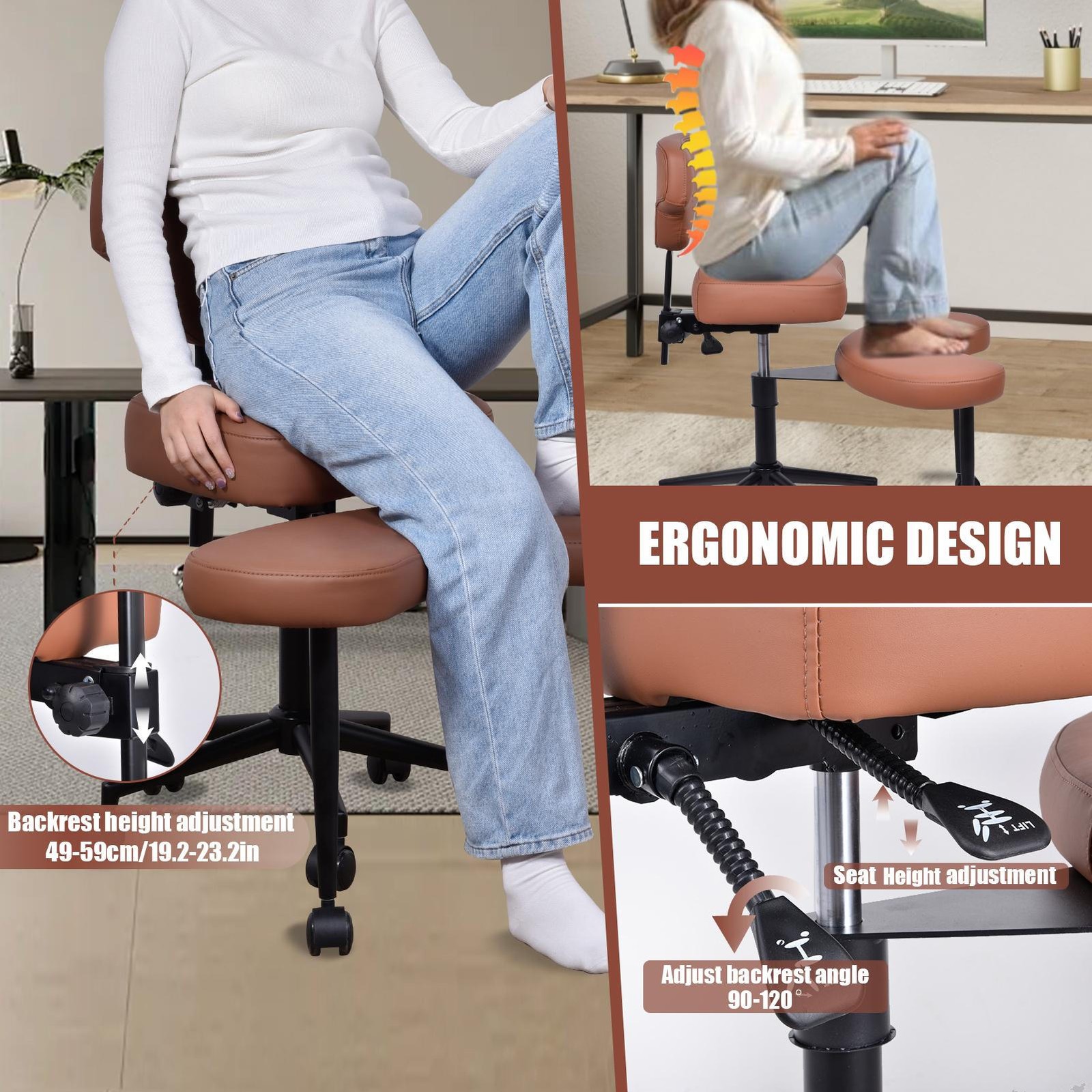 Meditation Cross Legged Armchair, ADHD Chair, Criss Cross Chair for Home Office